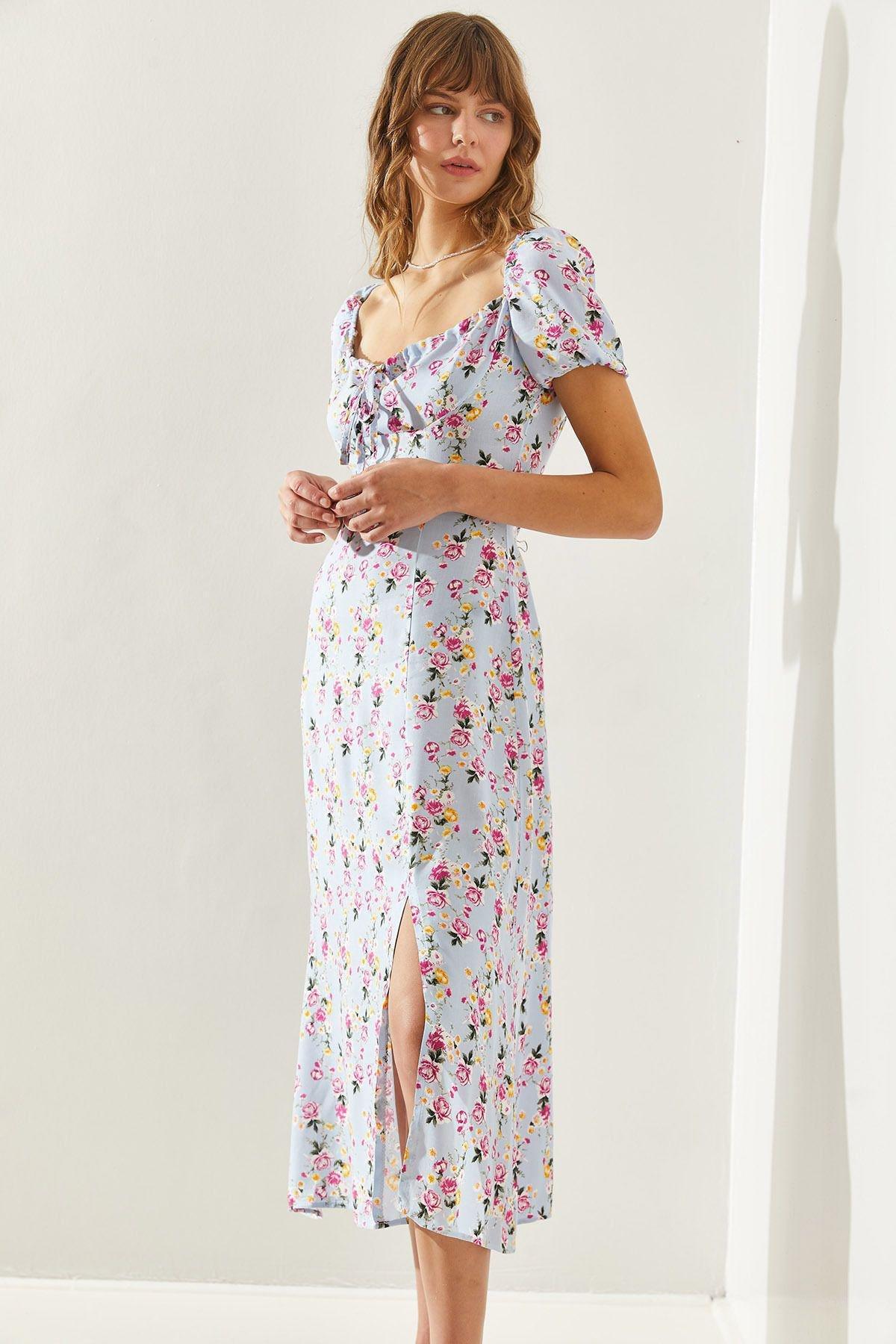 Floral Milkmaid Midi Dress, , large image number 2