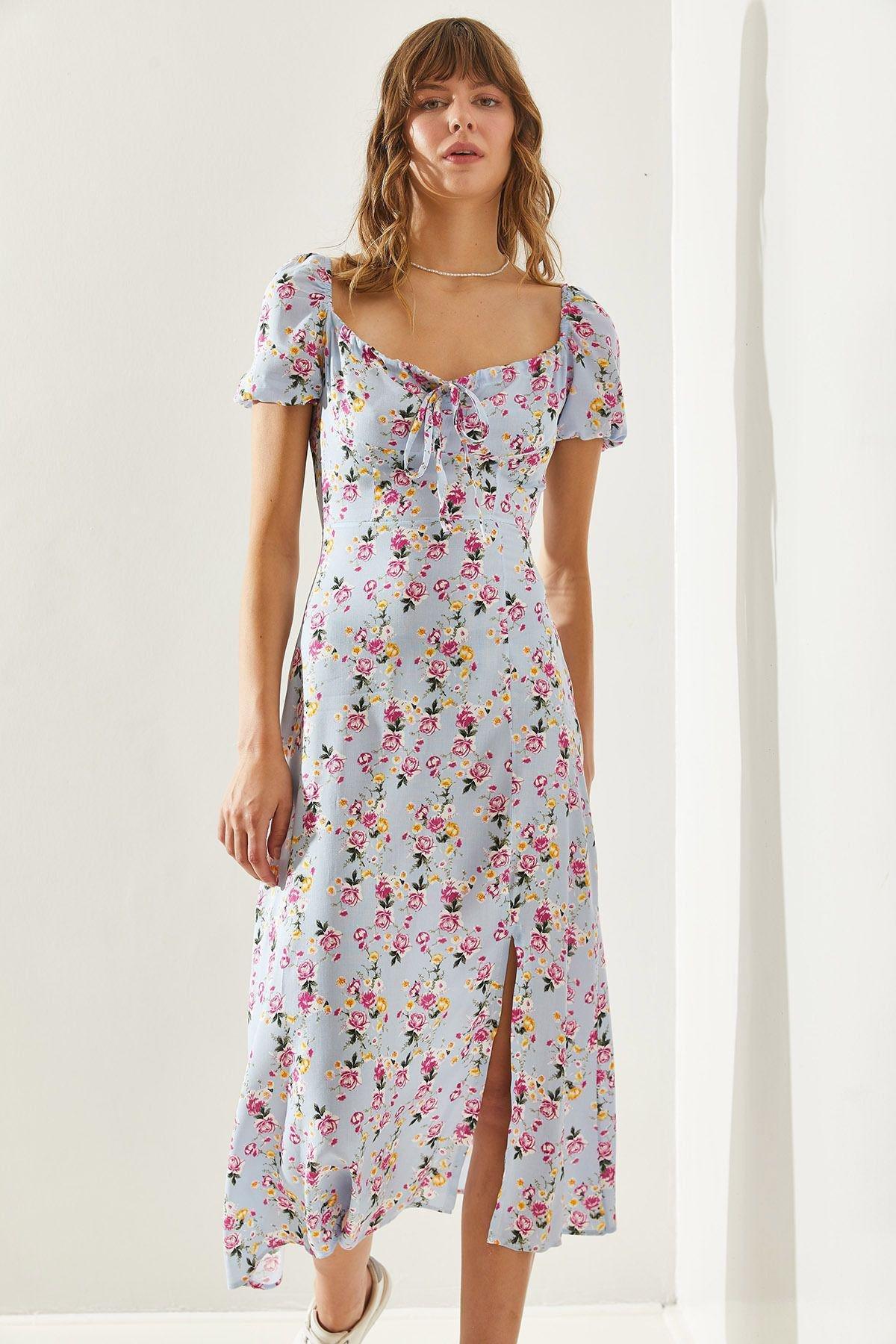 Floral Milkmaid Midi Dress, , large image number 4