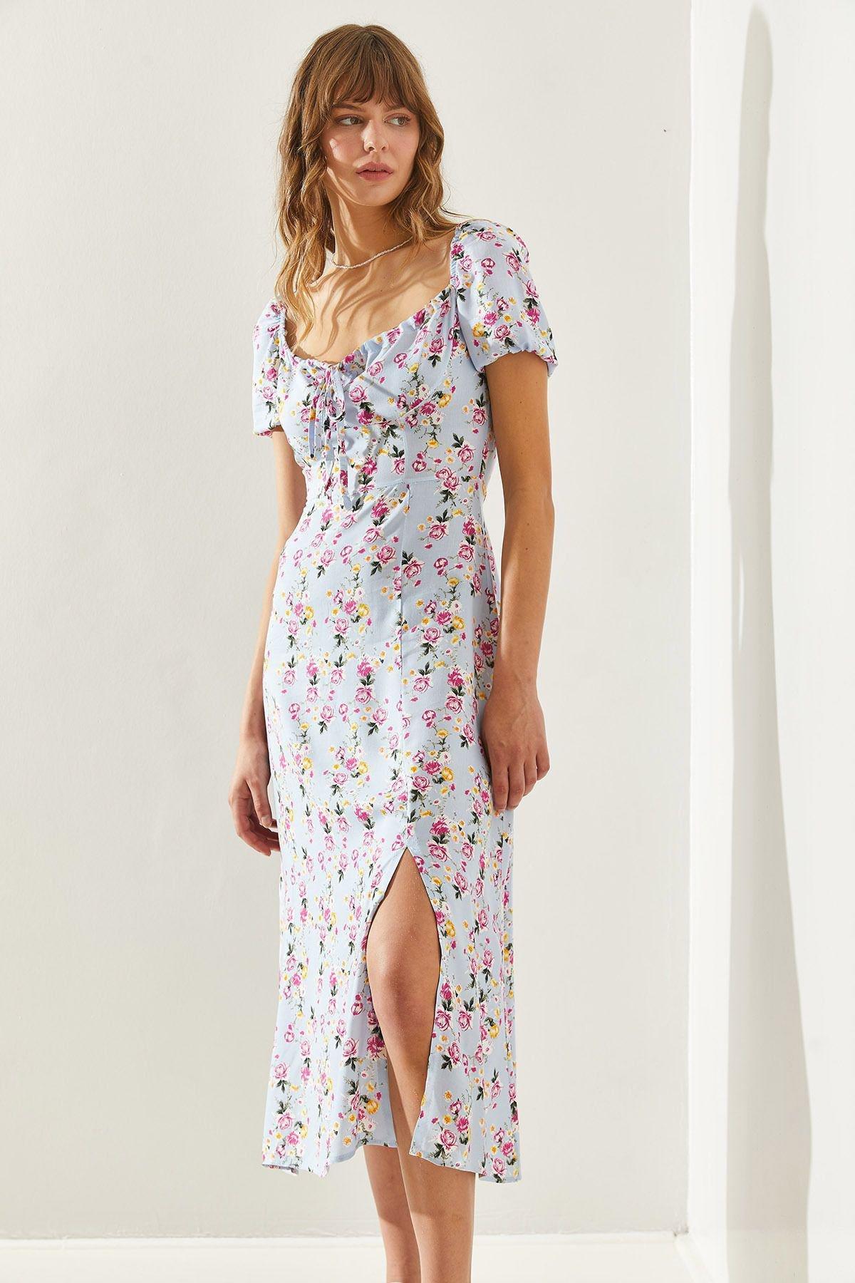 Floral Milkmaid Midi Dress, , large image number 5