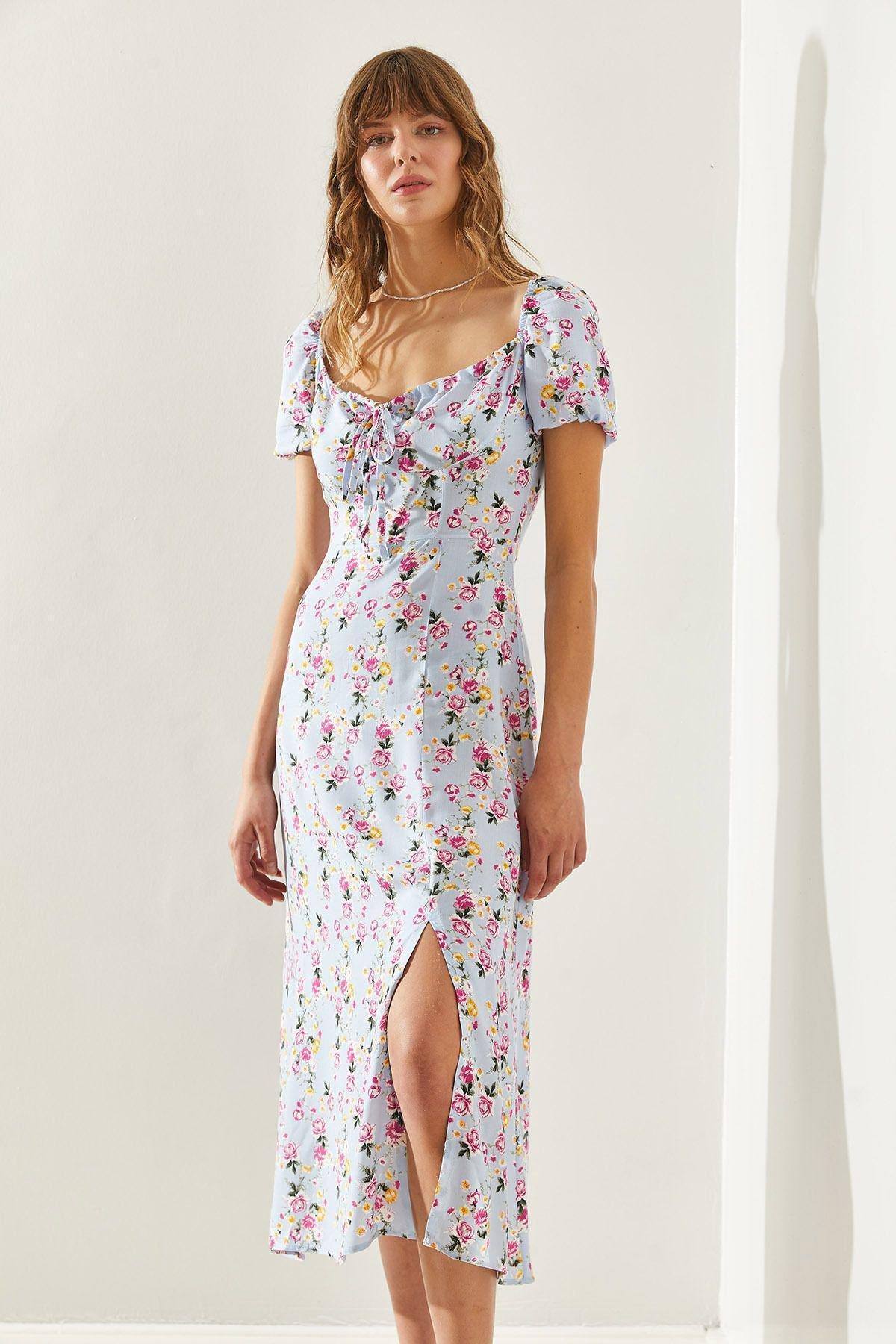 Floral Milkmaid Midi Dress, , large image number 6