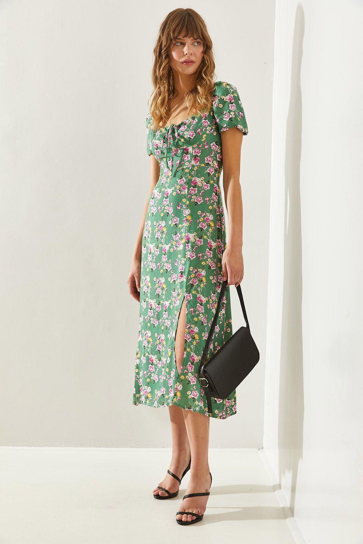 Floral Milkmaid Midi Dress, , large image number 3