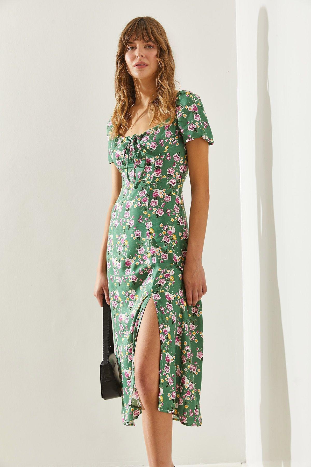 Floral Milkmaid Midi Dress, , large image number 4