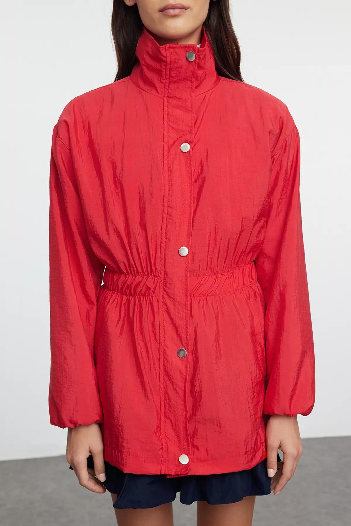 Red Oversize Thin Windbreaker, , large image number 2