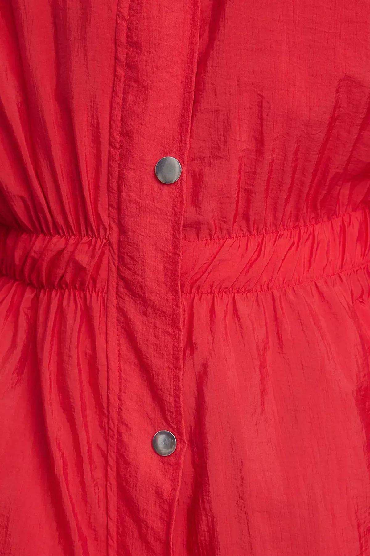 Red Oversize Thin Windbreaker, , large image number 3