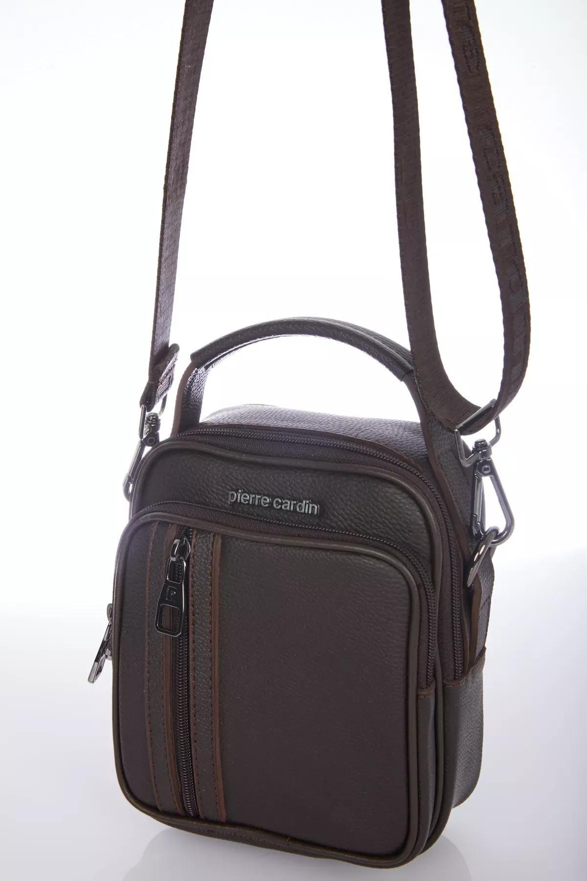 Brown Men's Portfolio Bag, COFFEE, large image number 3
