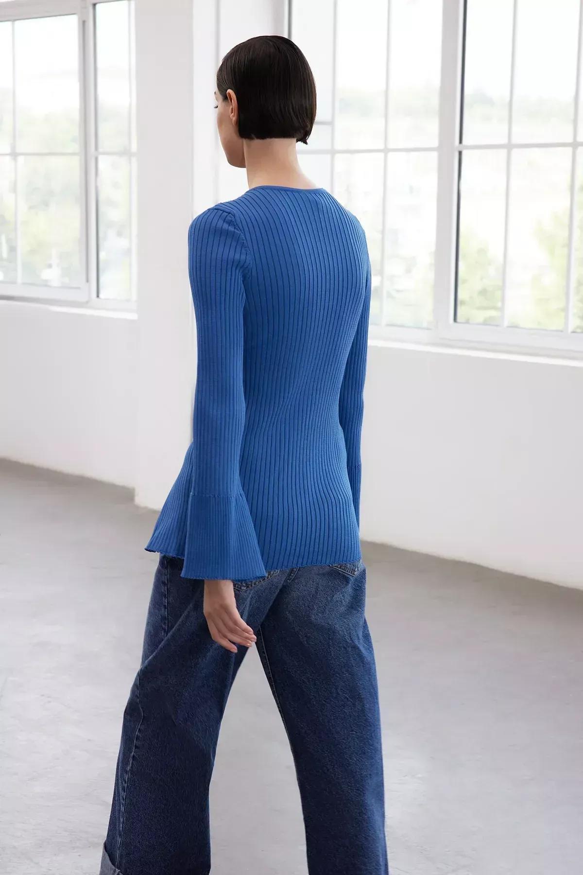 Blue Limited Edition Knit Cardigan, DARK BLUE, large image number 2