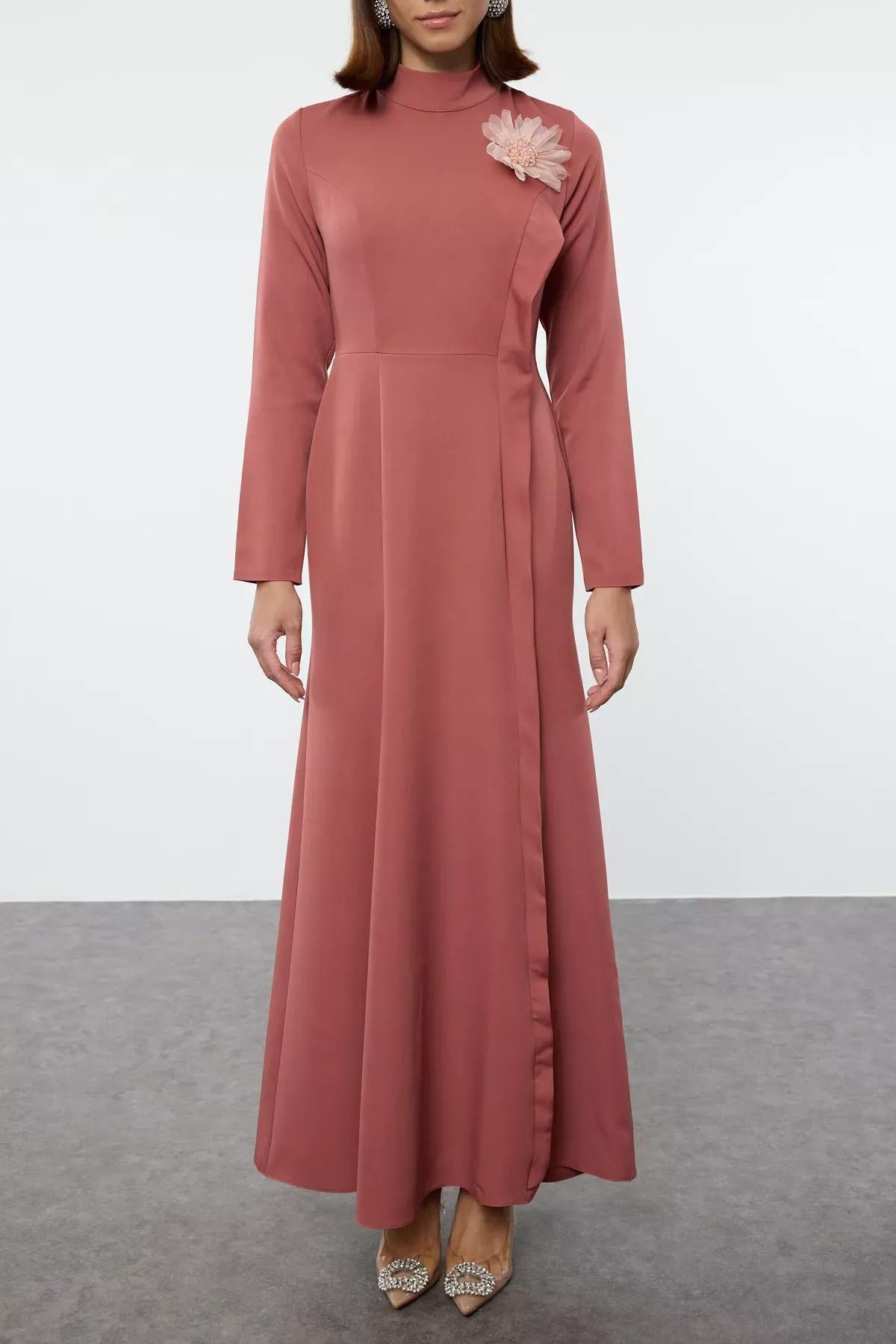 Pink Applique Occasionwear Dress, Dried rose, large image number 2