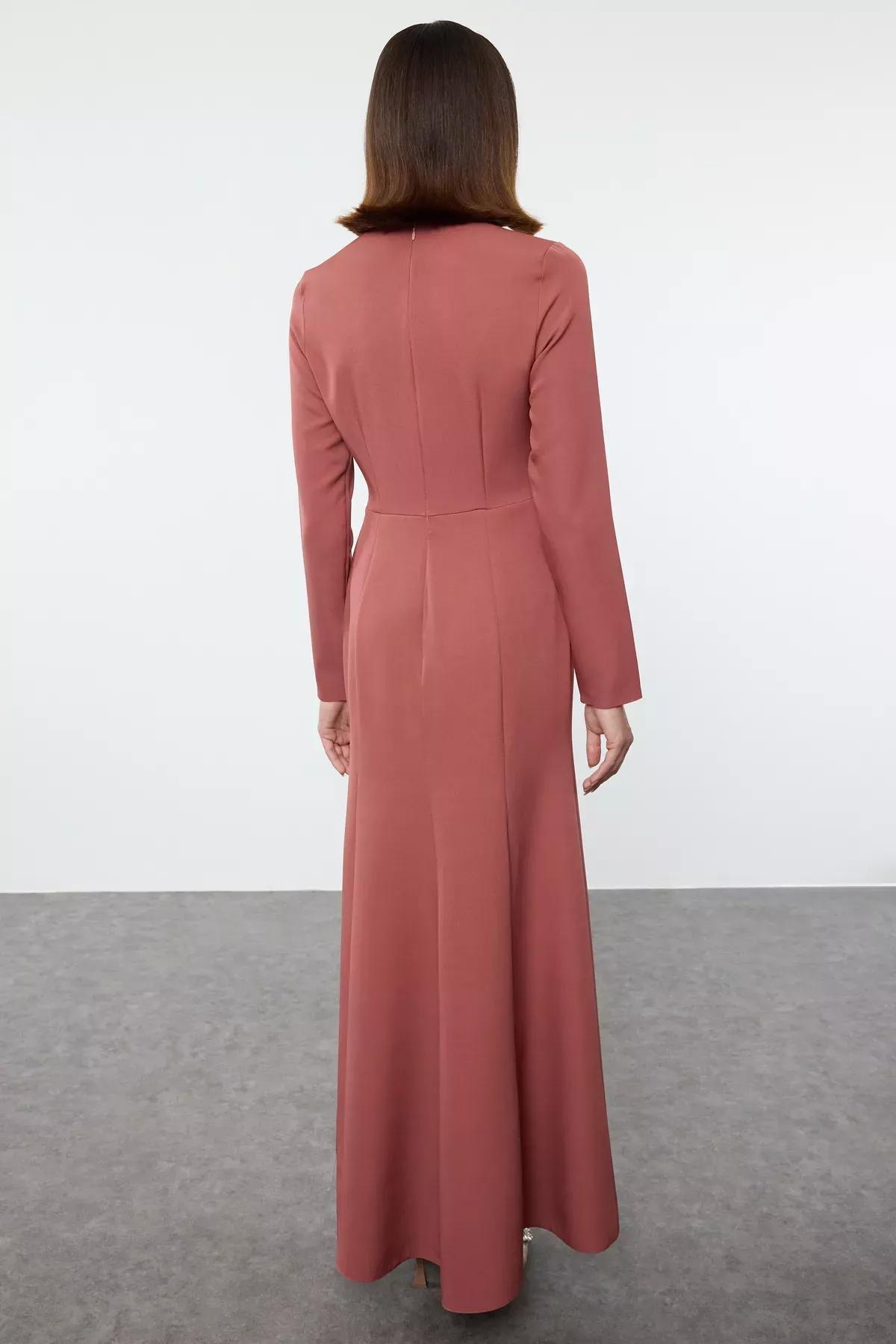 Pink Applique Occasionwear Dress, Dried rose, large image number 4