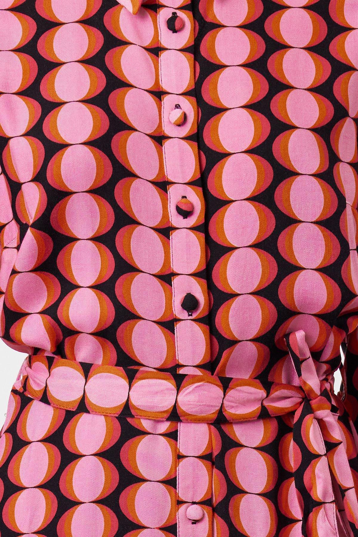 Multicolored Polka Dot Retro Midi Dress, , large image number 2