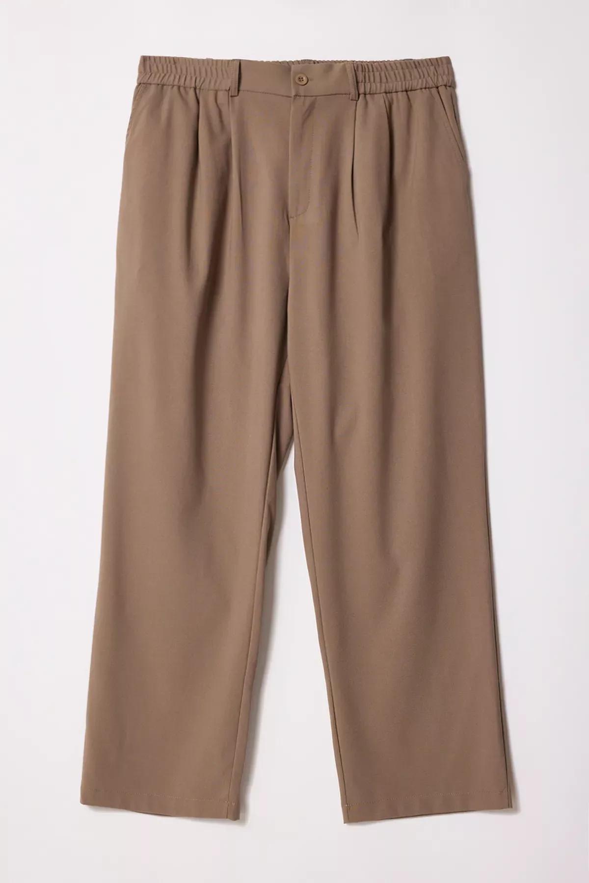 Beige Plus-Size  Wide Leg Trousers, , large image number 0
