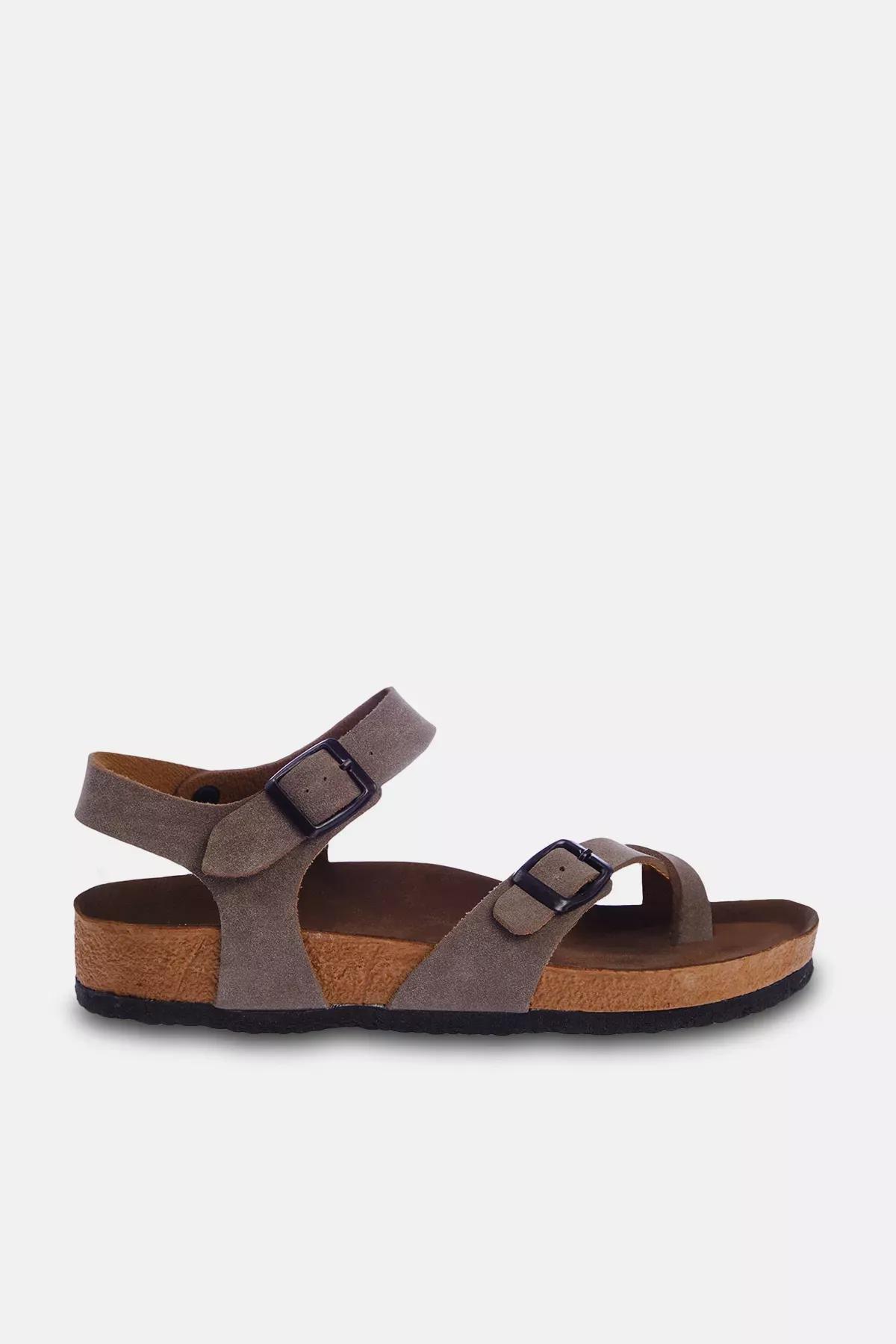 Brown Toe Strap Sandals, , large image number 1
