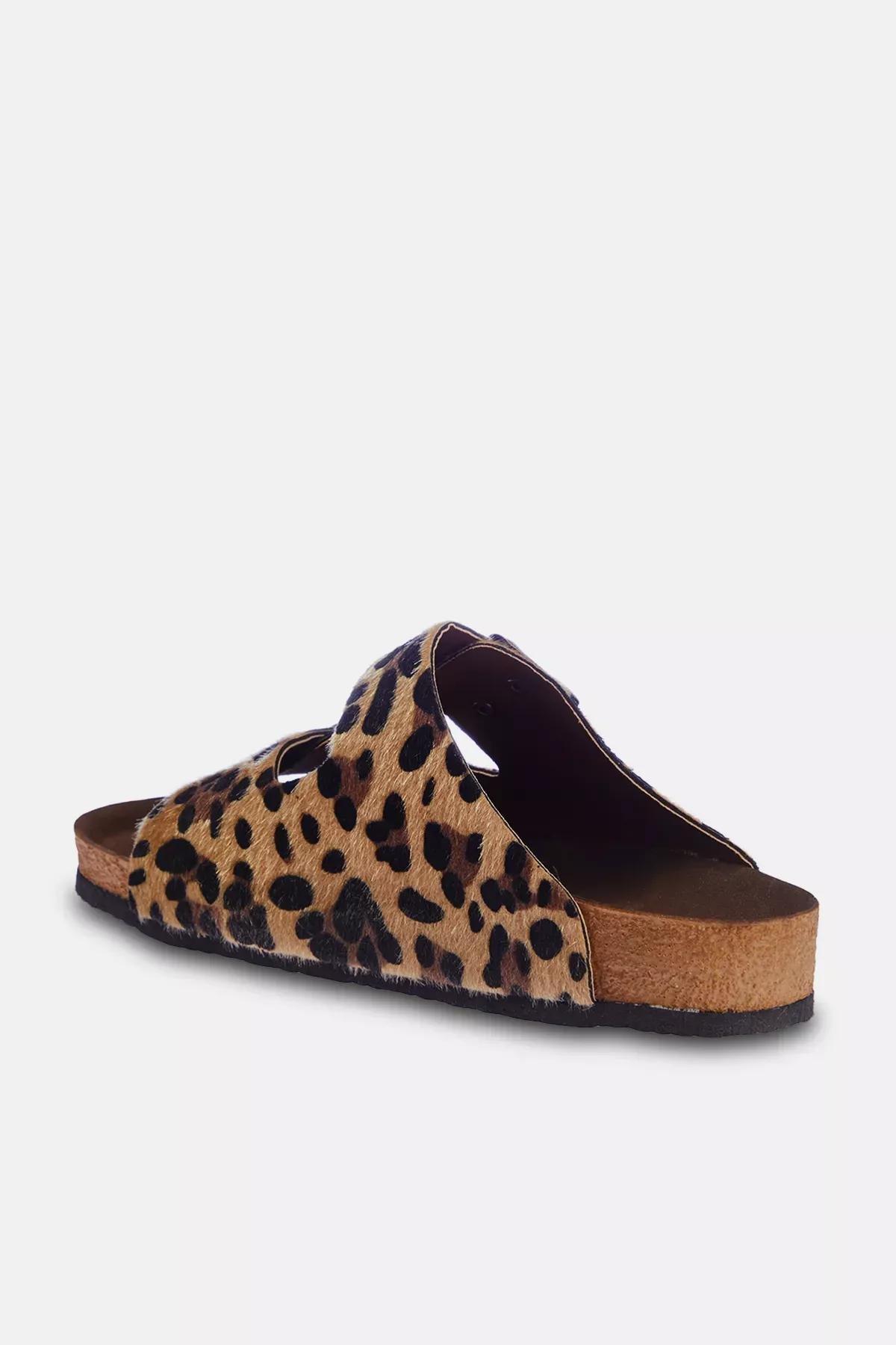 Multicolour leopard brown slippers, , large image number 6