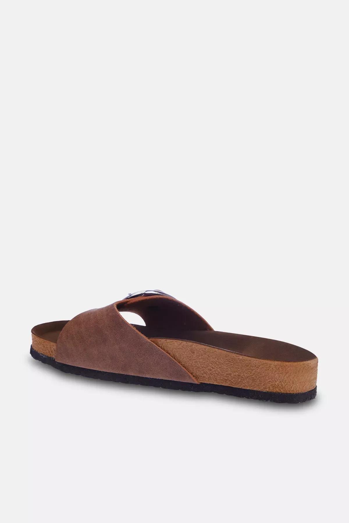 Brown Striped Slippers, , large image number 2