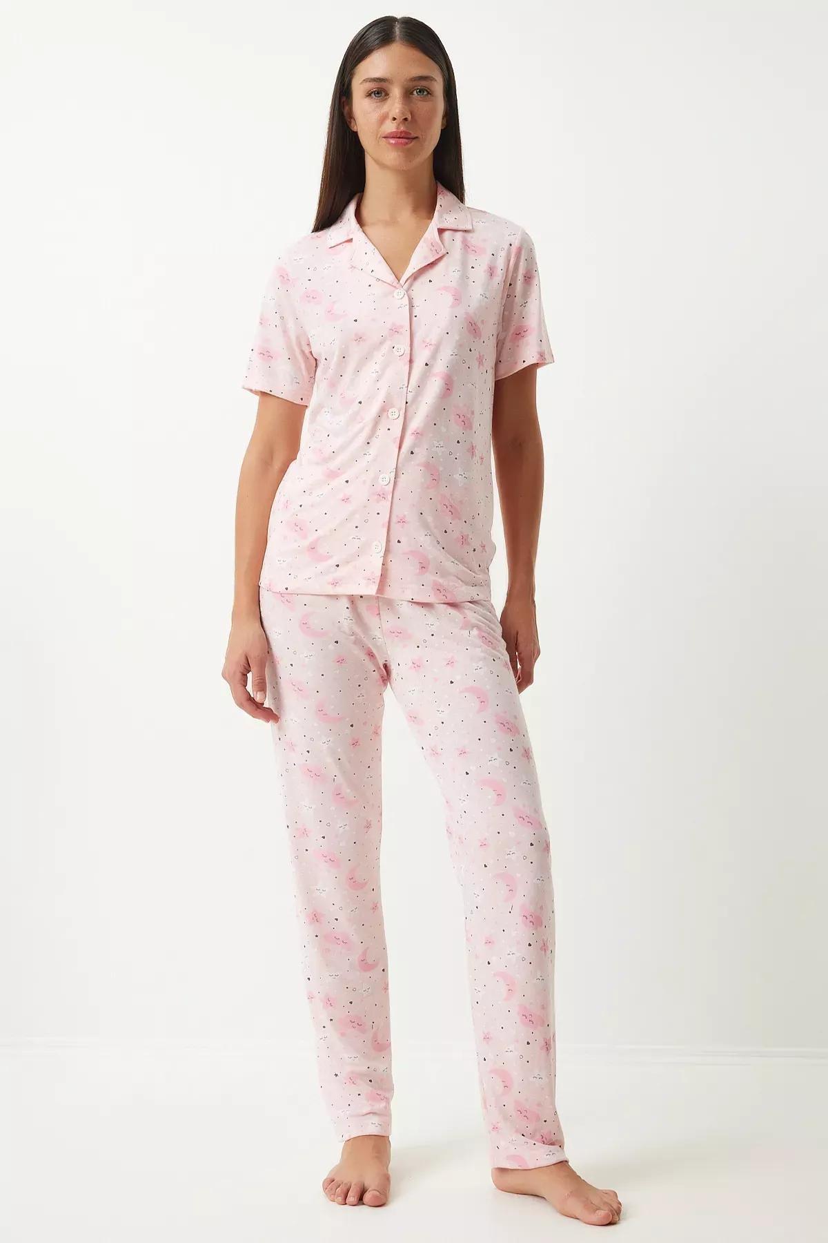 Pink Shirt Pajama Set, LIGHT PINK, large image number 2