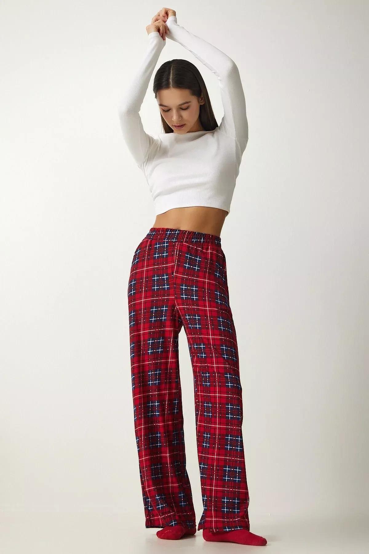 Burgundy Patterned Knit Pyjamas, Burgundy, large image number 1