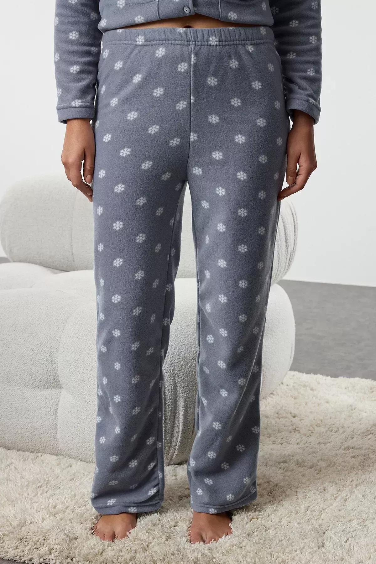 Grey Polar Fleece Pajama Set, C101_5645, large image number 3