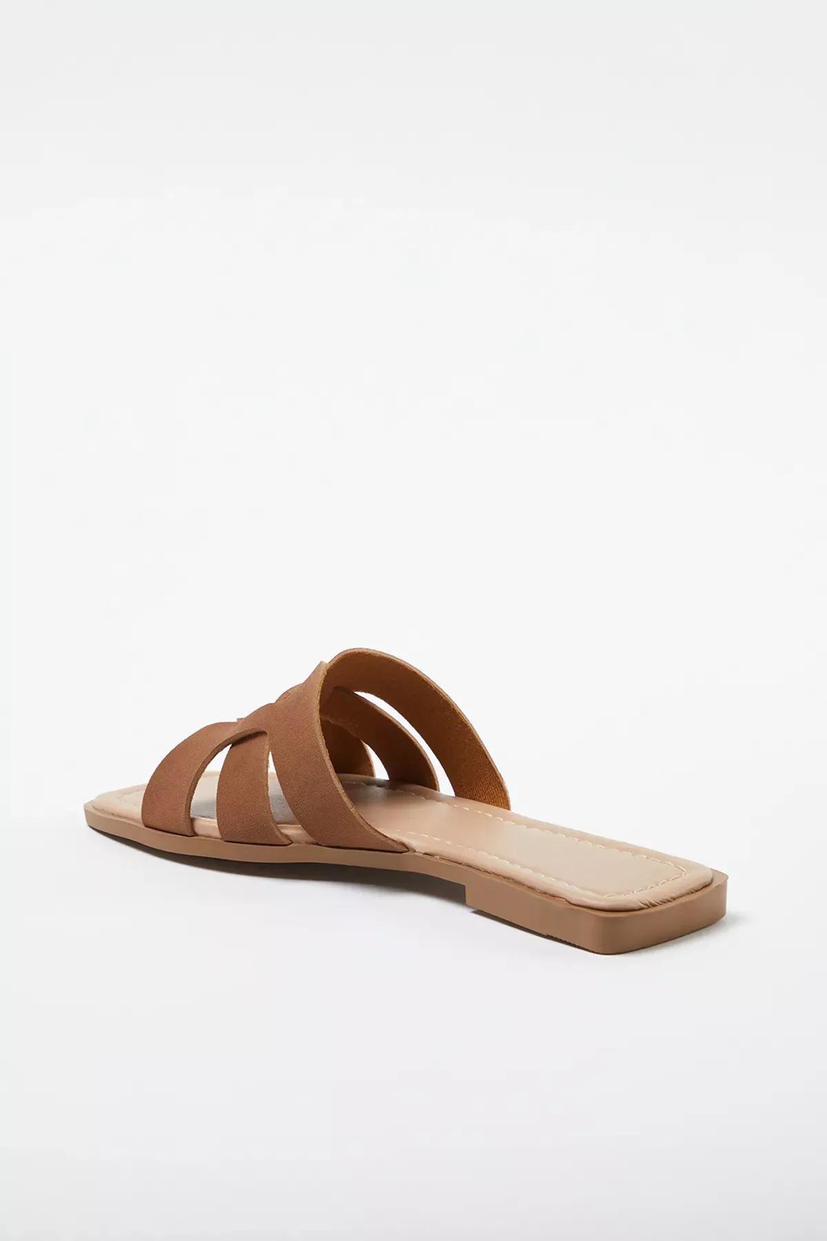 Brown Single Band Casual Slippers, , large image number 3