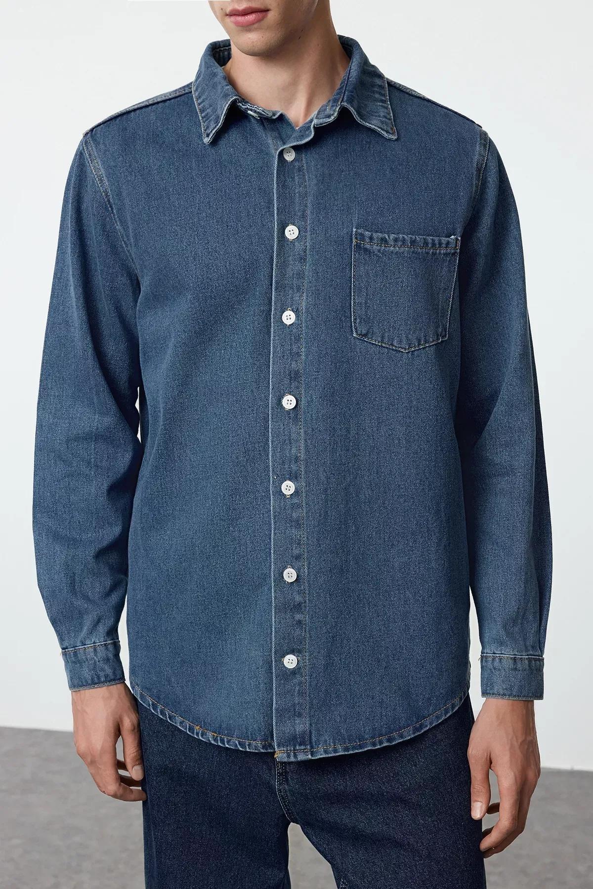 Blue Regular Fit Denim Jacket, , large image number 3