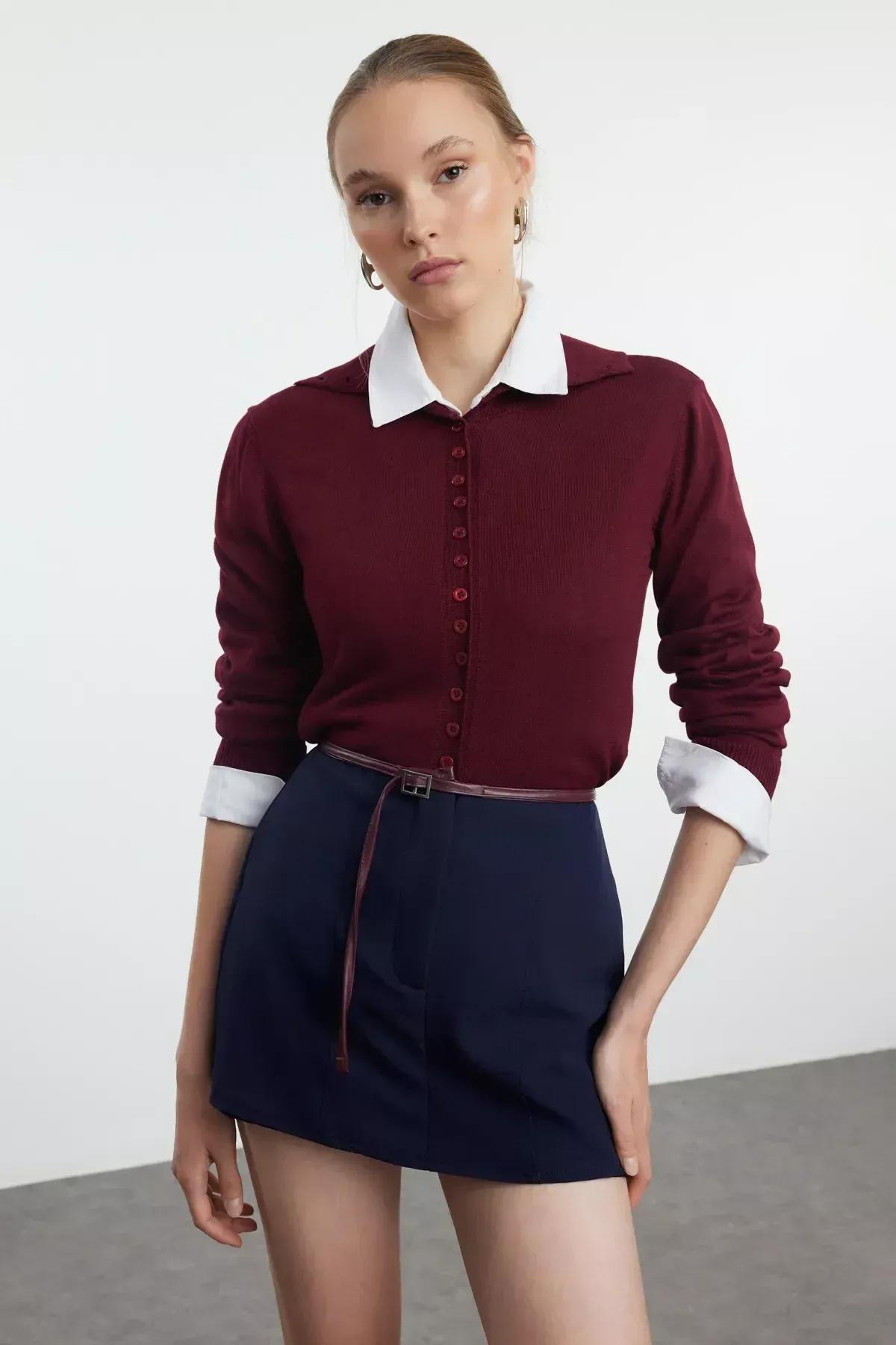 Navy Belted Super Mini Skort, Navy blue, large image number 0