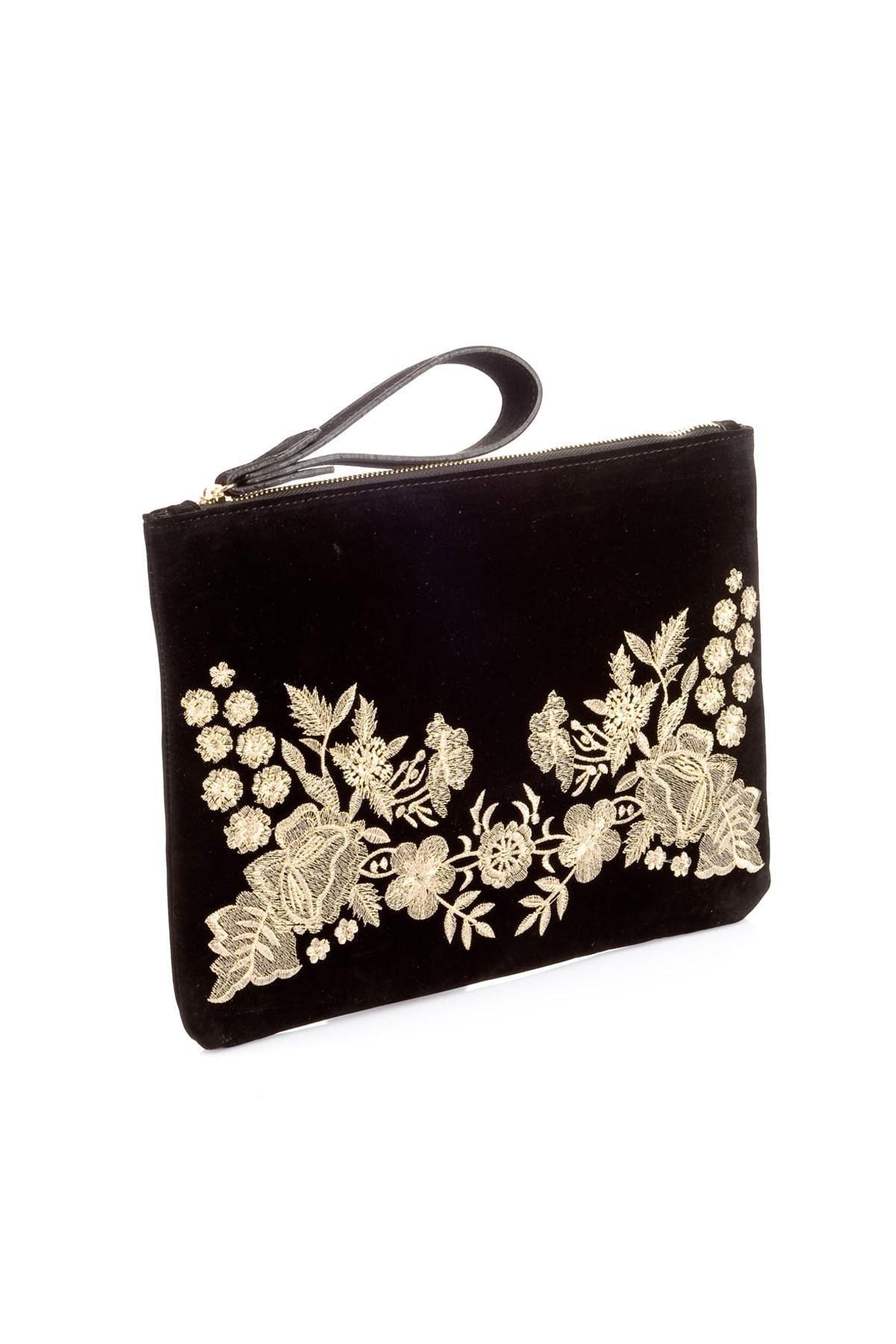 Blank - Black Floral Clutch