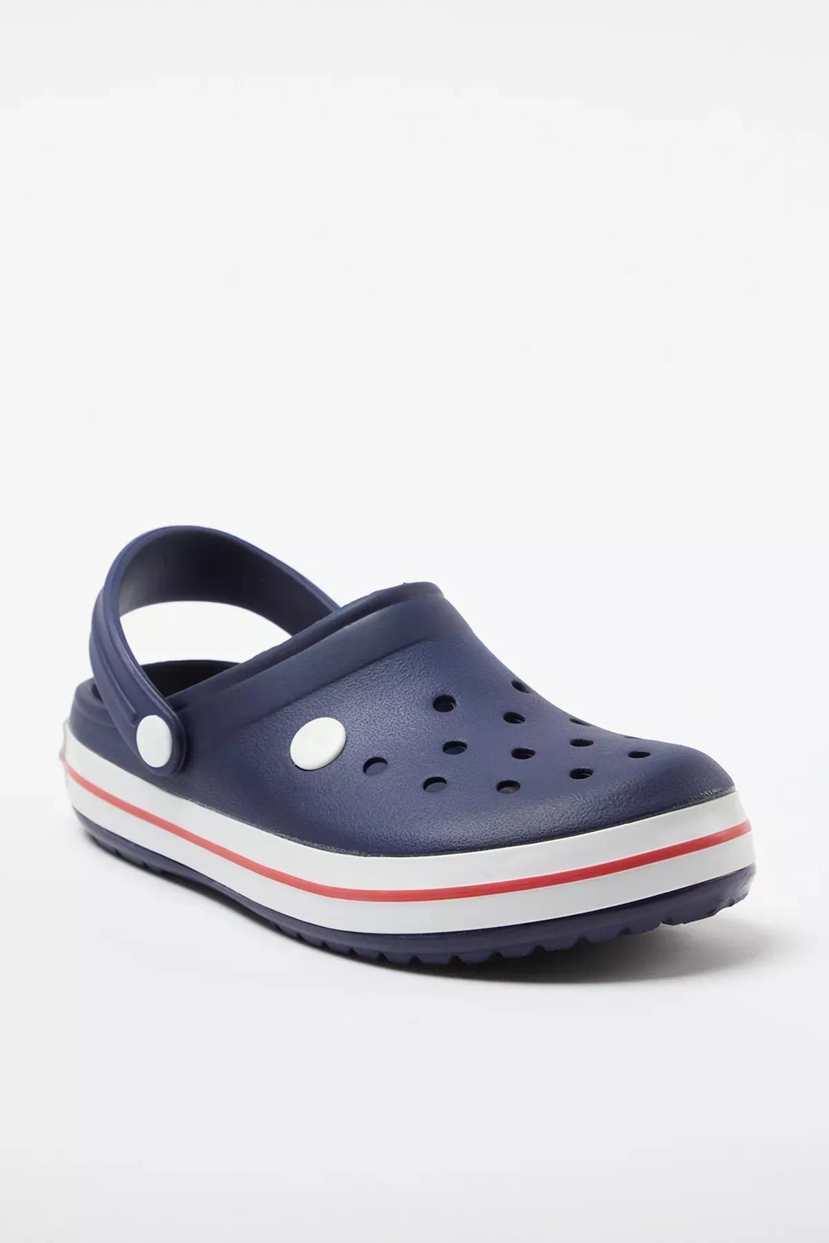 Navy Banded Sandals Slippers, , large image number 1