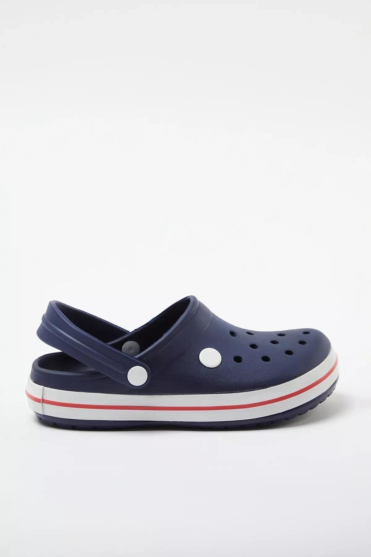 Navy Banded Sandals Slippers, , large image number 2