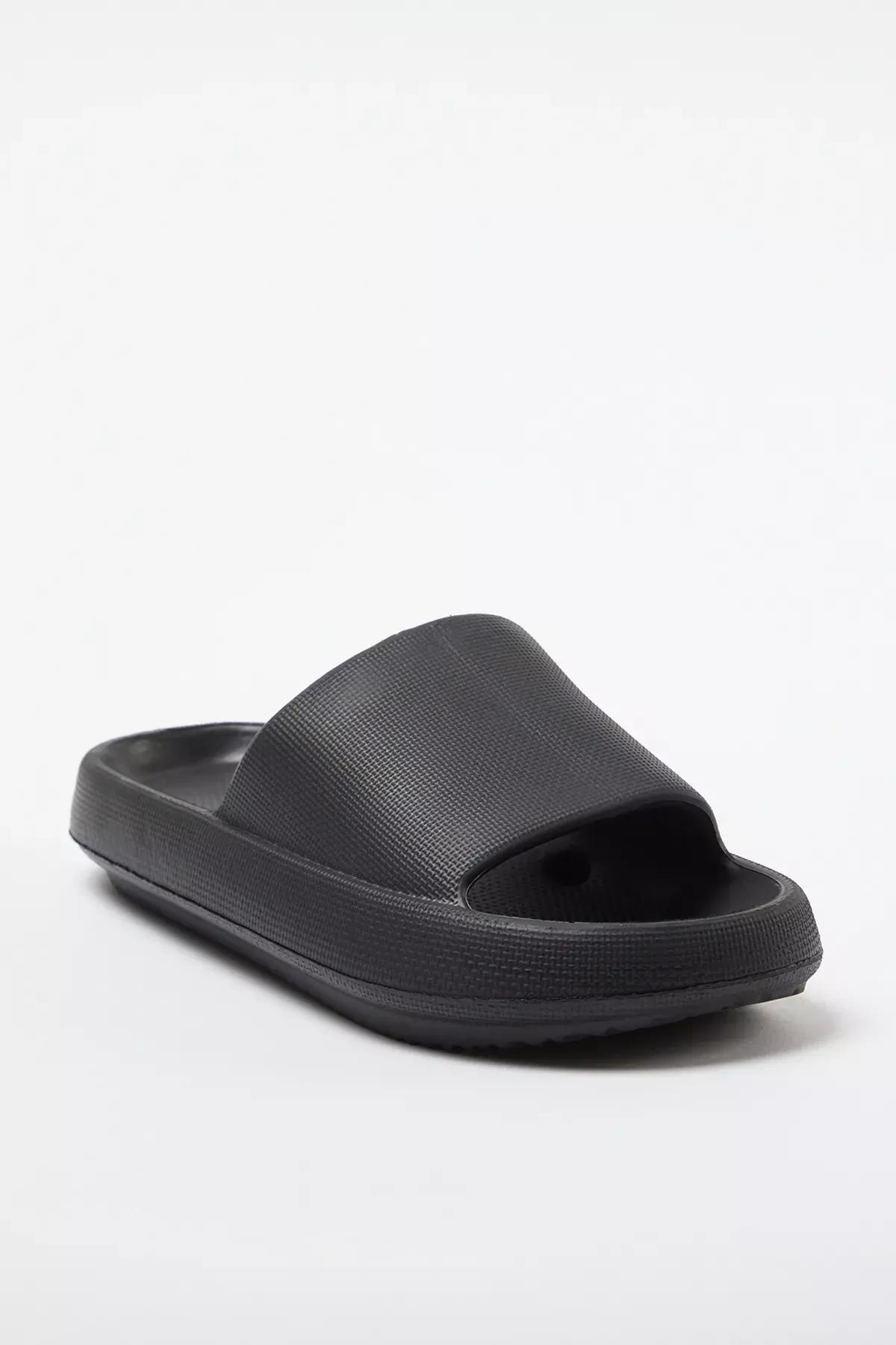 Black Flatform Pool Slippers, BLACK, large image number 2