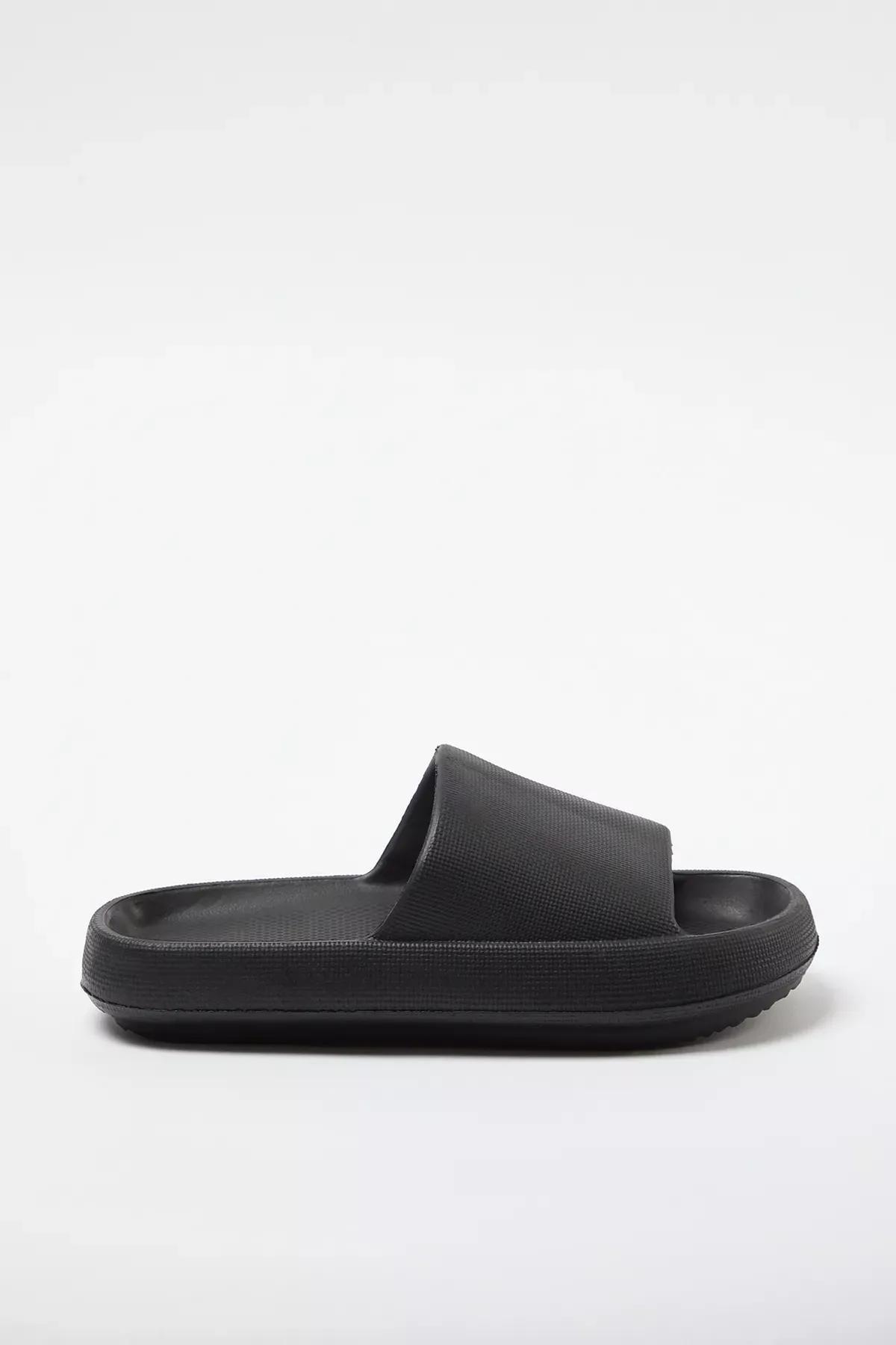Black Flatform Pool Slippers, BLACK, large image number 3
