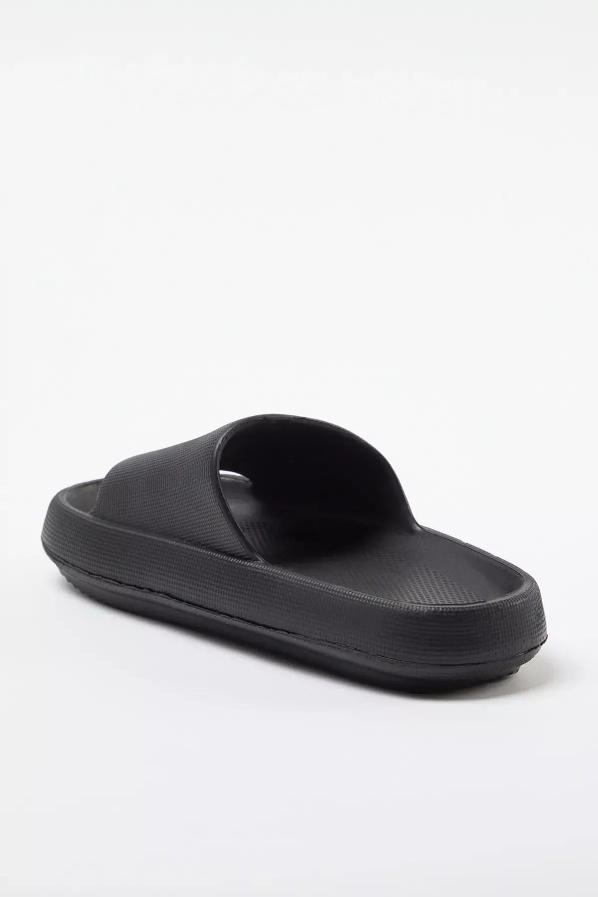 Black Flatform Pool Slippers, BLACK, large image number 4
