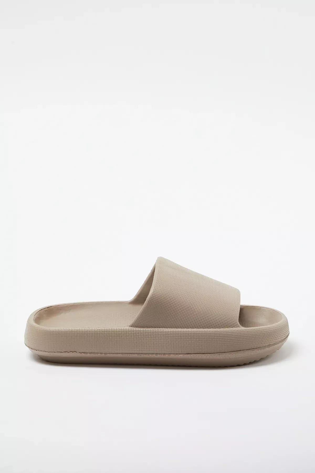 Brown Flatform Pool Slippers, , large image number 4