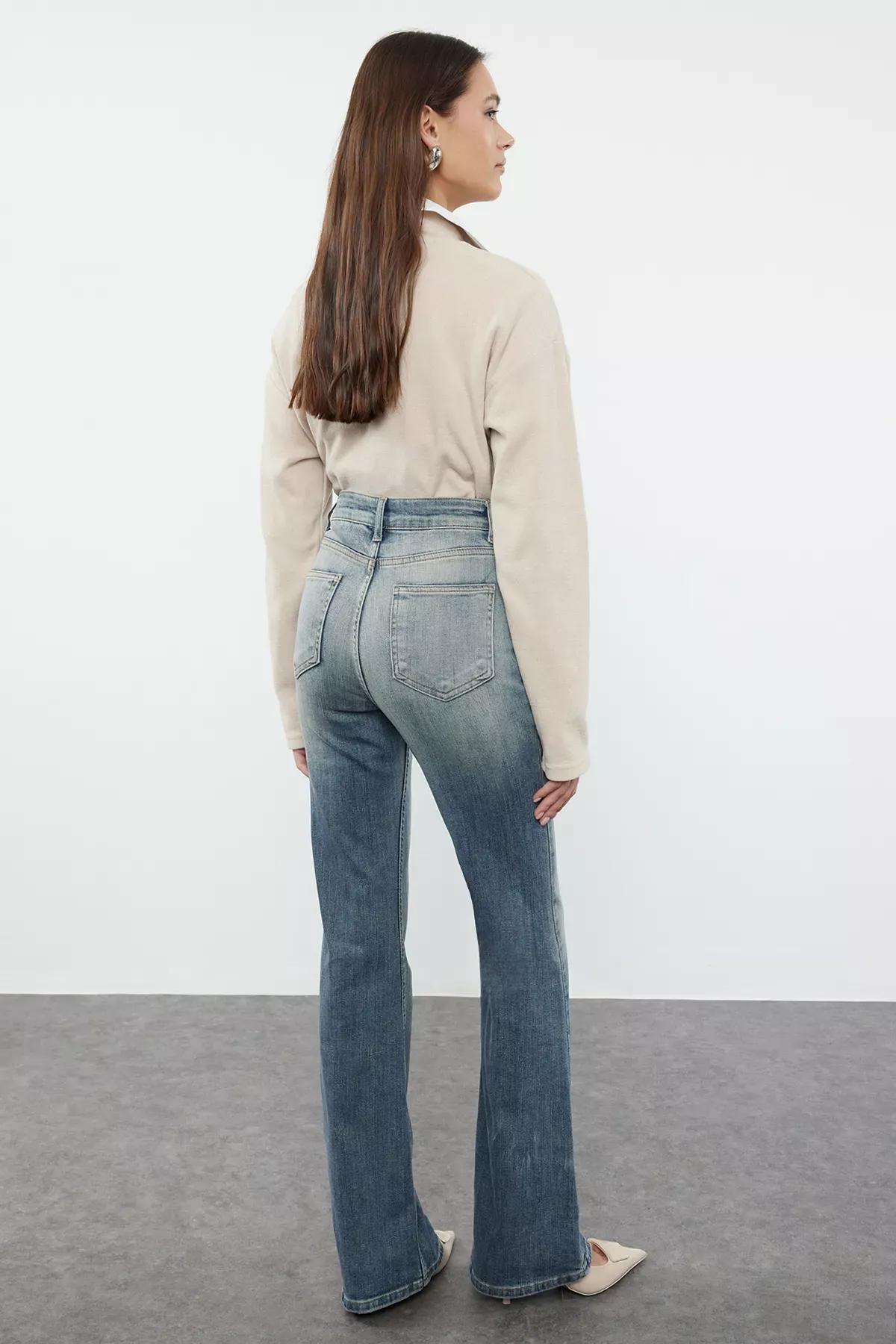 Blue Vintage Flare Jeans, , large image number 4