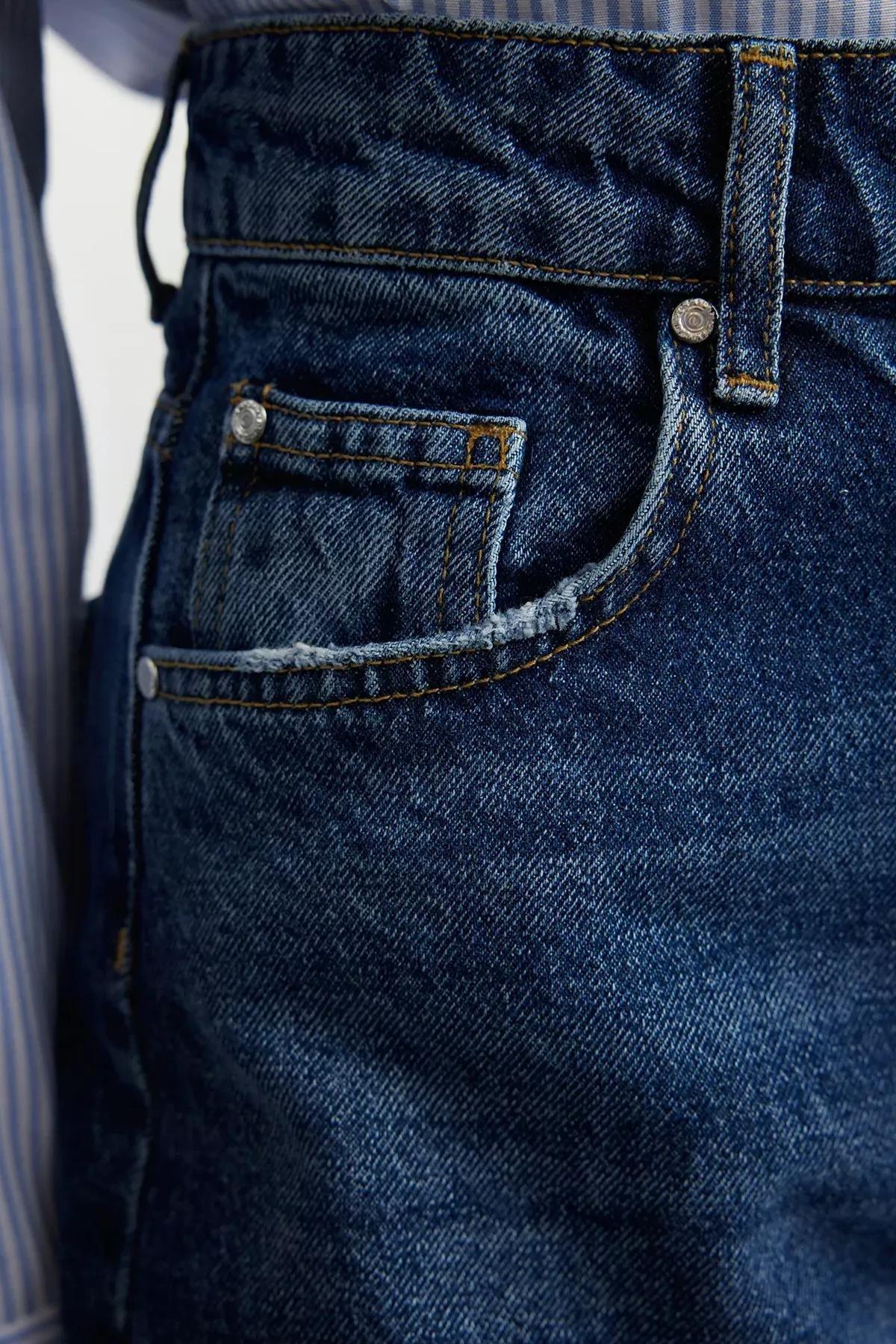 Blue Wide Leg High-Waist Jeans, , large image number 3