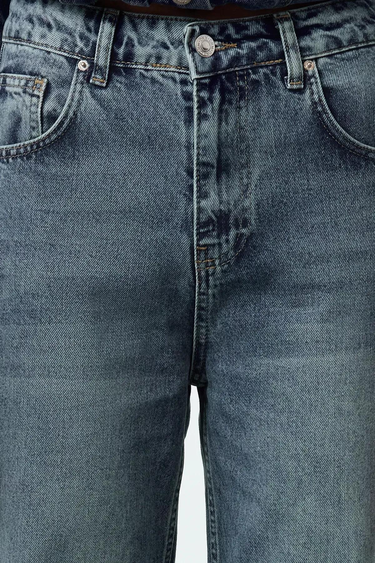 Blue High Waist Wide Leg Jeans TWOAW25JE00101, Single item, , large image number 1