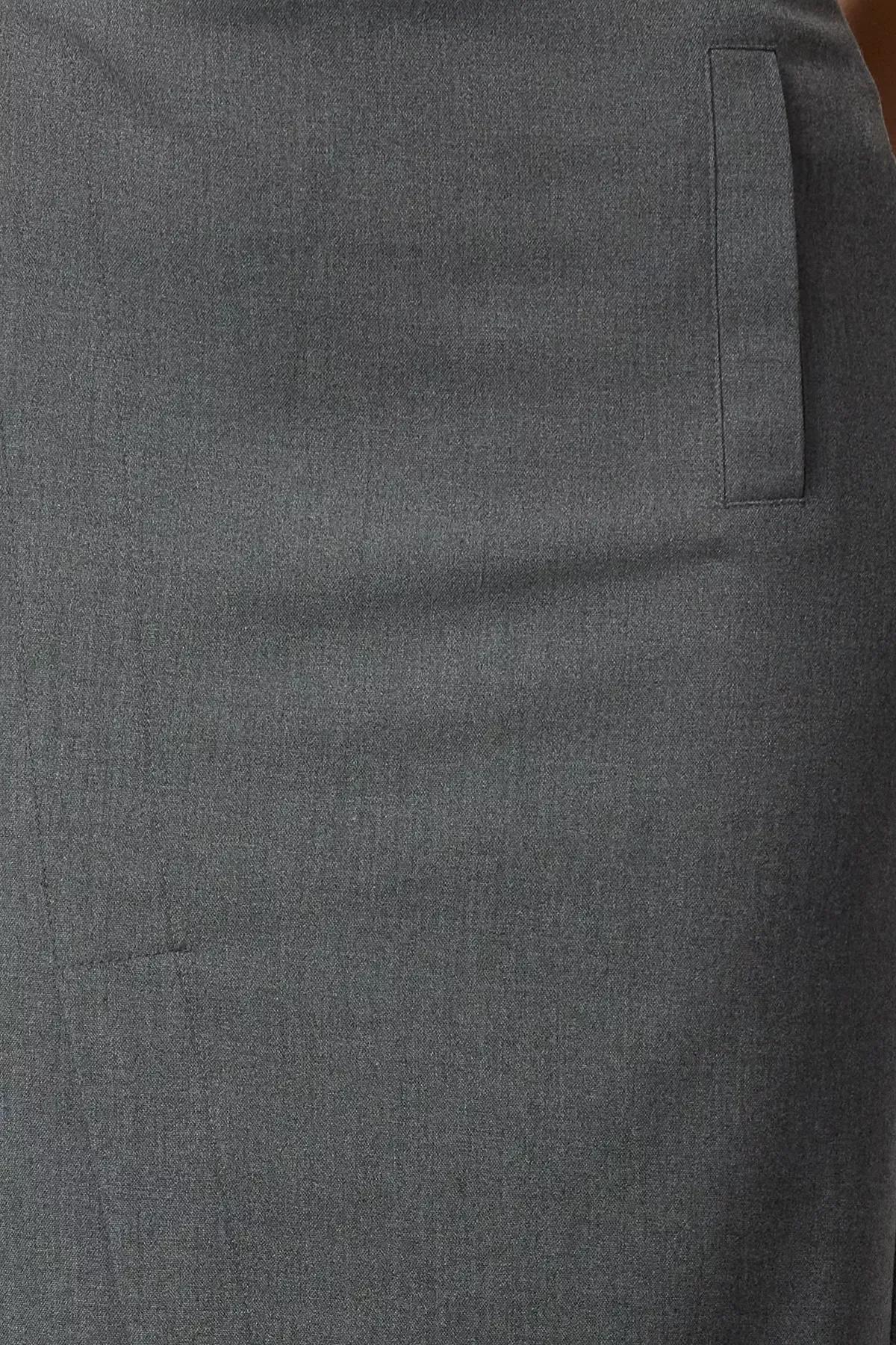 Grey Double Breasted Maxi Skirt, Anthracite, large image number 6