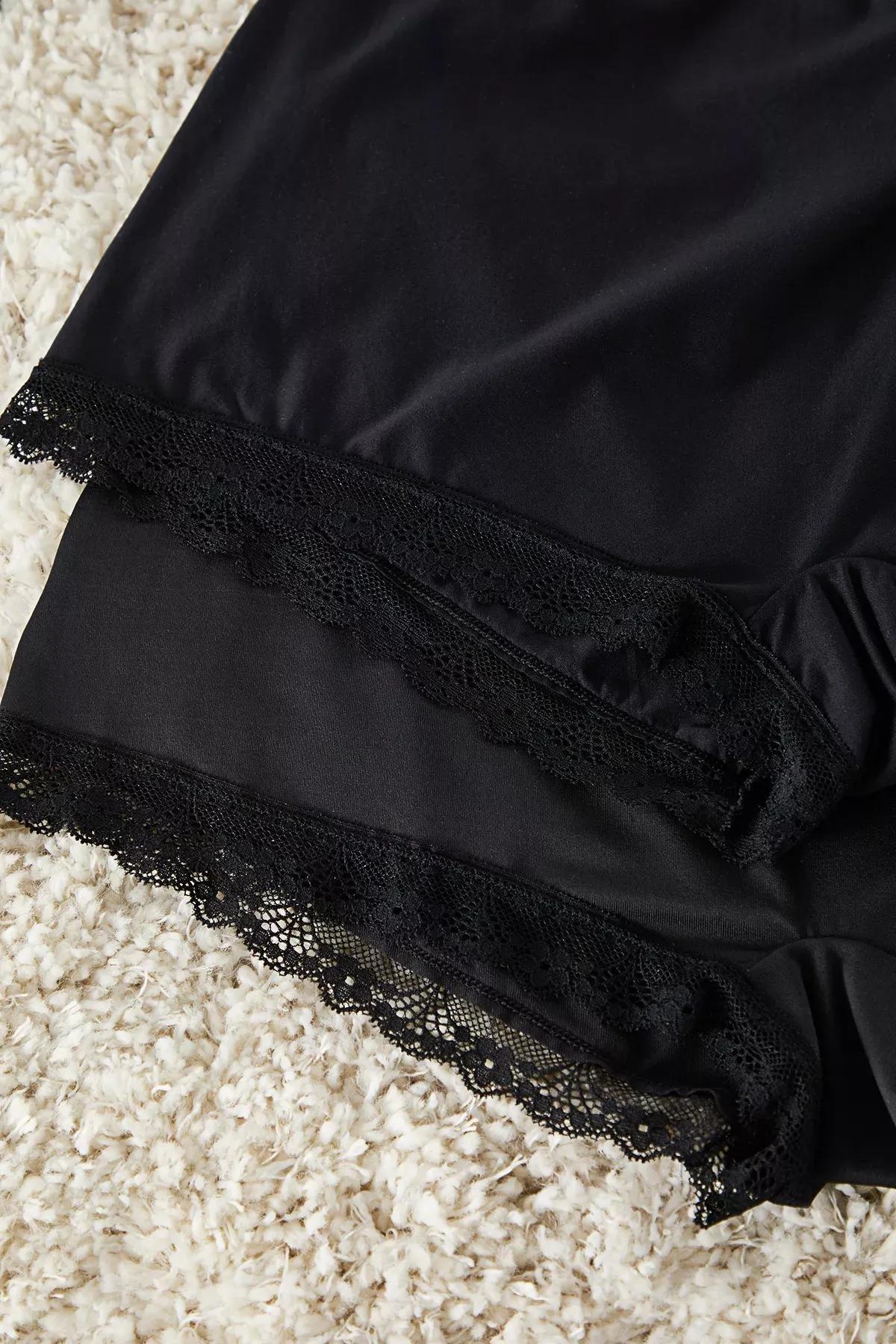Black High Waist Laced Plus-Size Panties, Set Of 2, BLACK, large image number 1