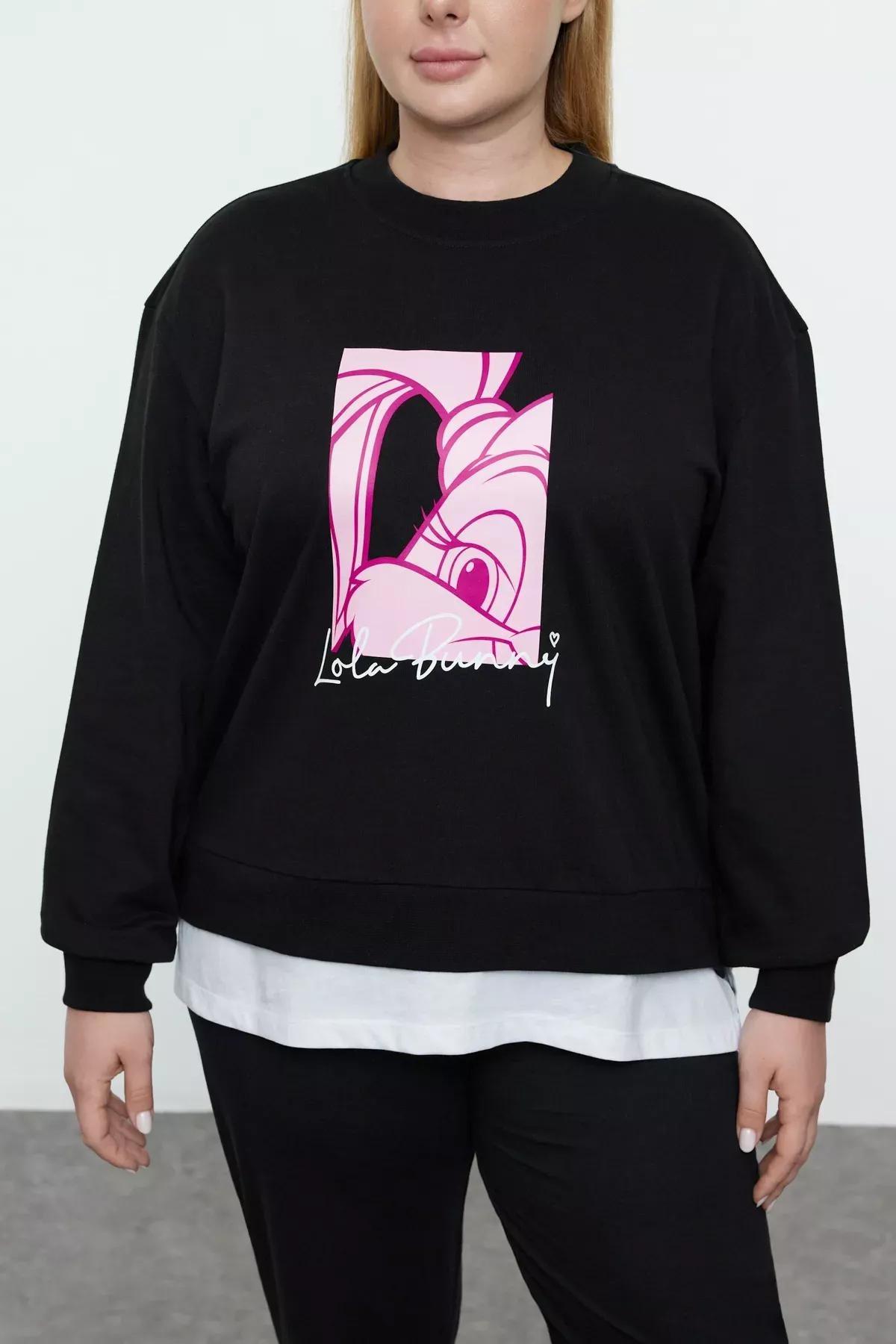 Black Knit Sweatshirt, C101_5720, large image number 3