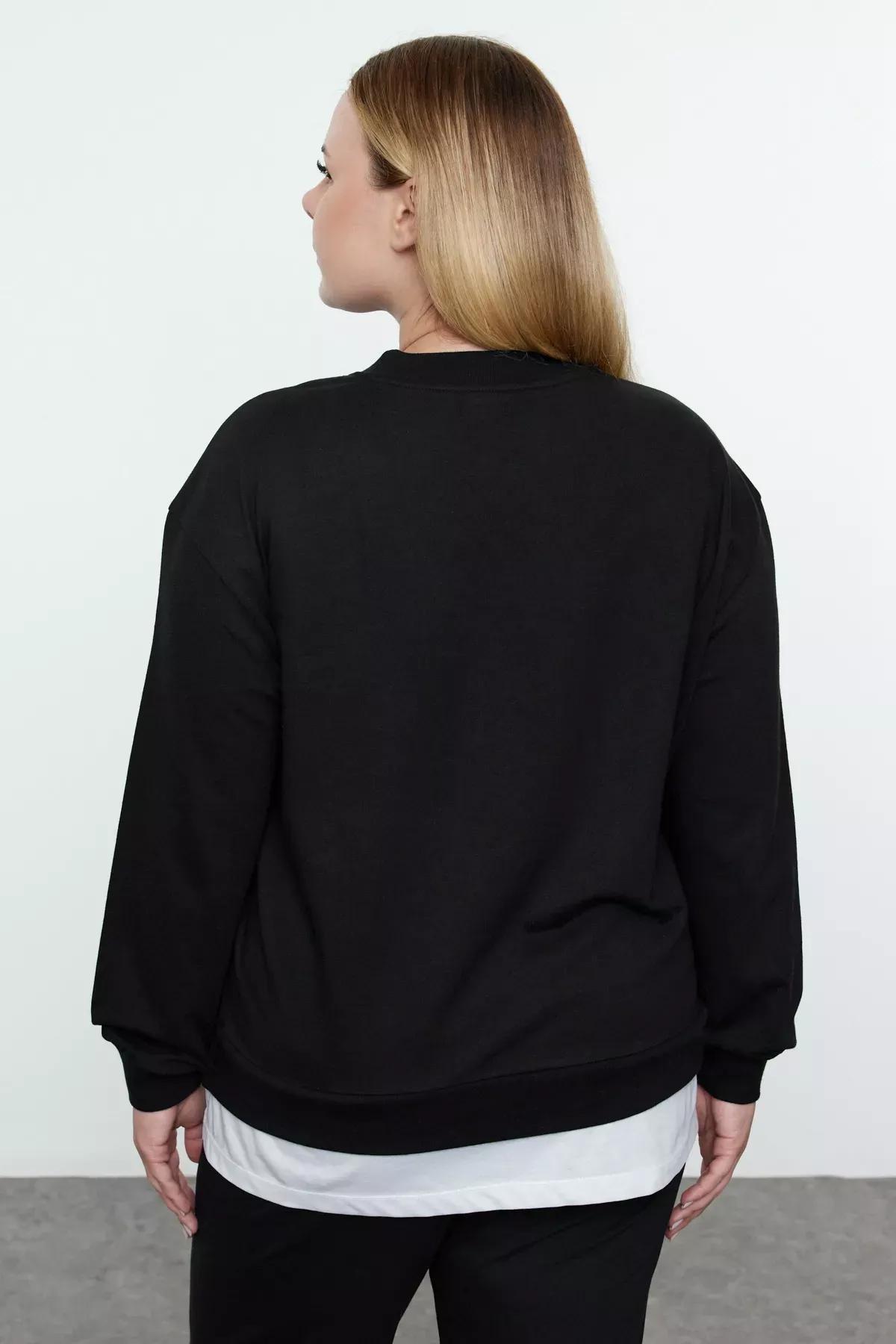Black Knit Sweatshirt, C101_5720, large image number 4