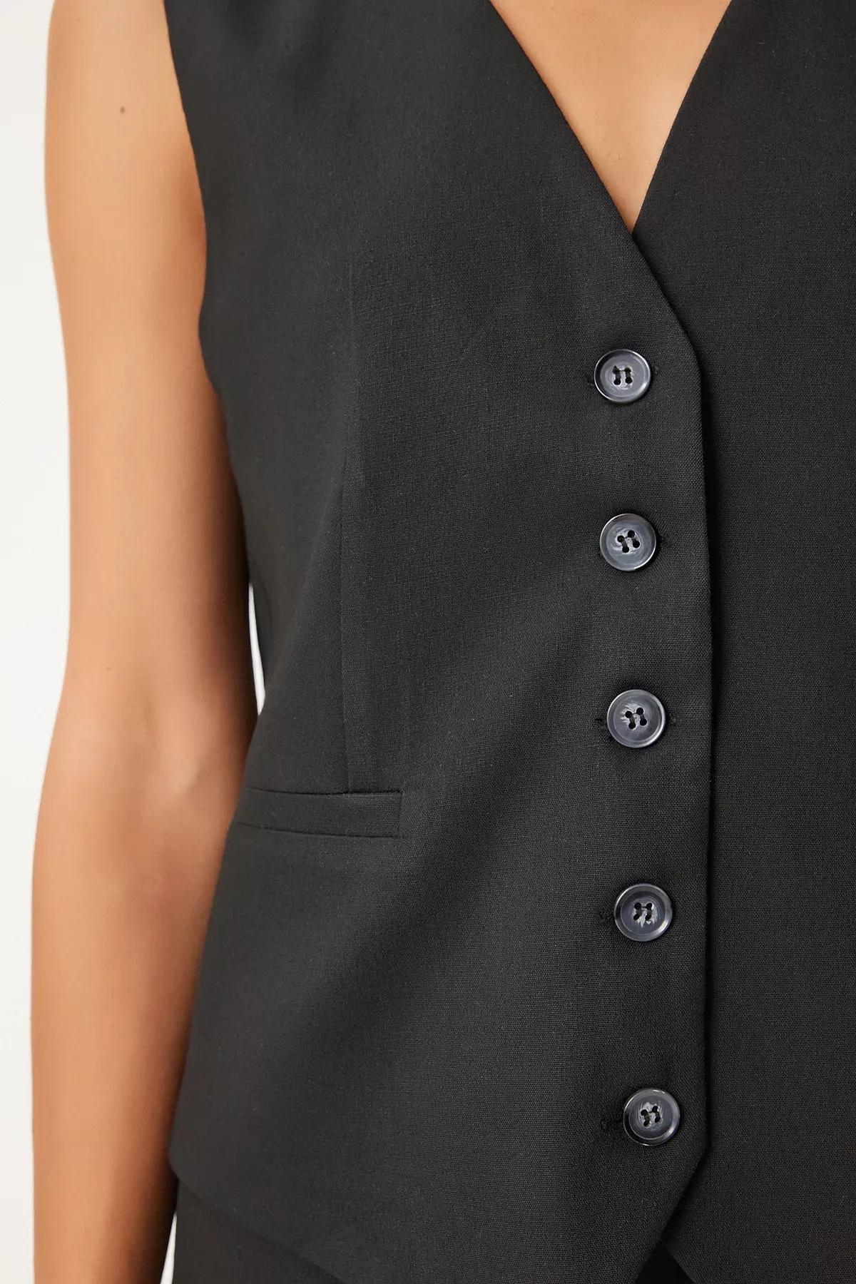 Black Vest Shorts Set TO00144, , large image number 3