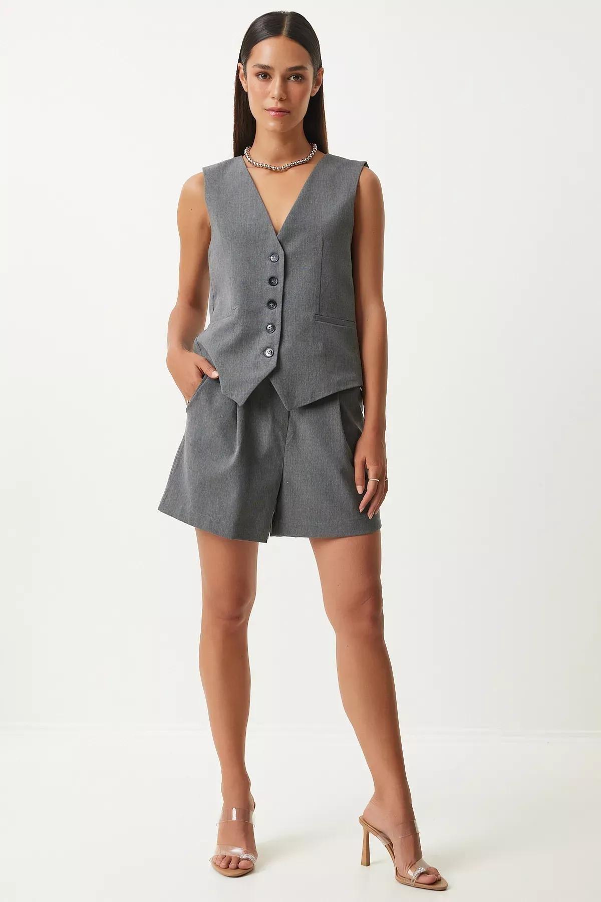 Anthracite Set Top & Shorts, , large image number 1