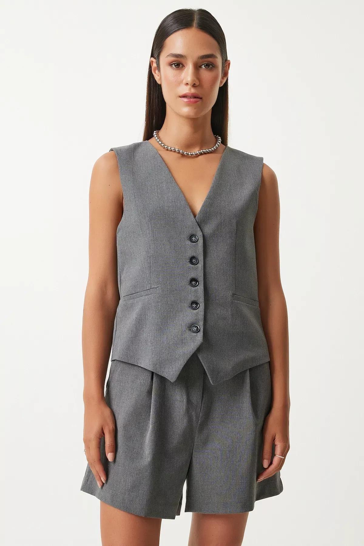 Anthracite Set Top & Shorts, , large image number 2