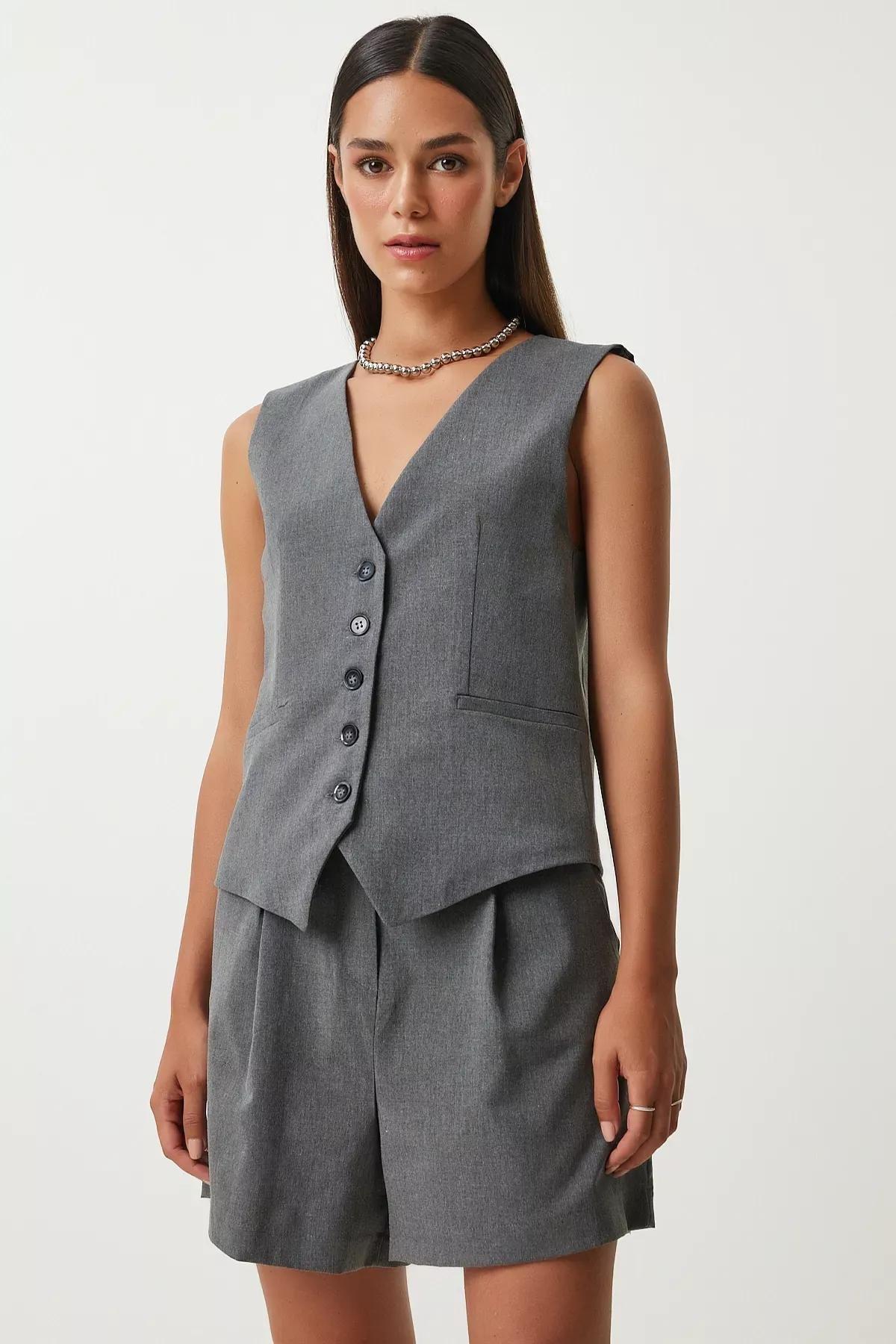Anthracite Set Top & Shorts, , large image number 3