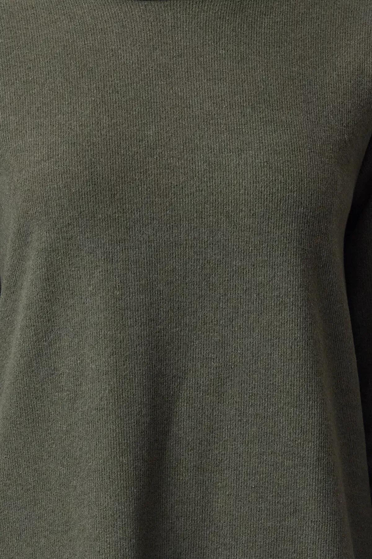 Green Floral Printed Collared Knitted Mini Dress, Emerald, medium