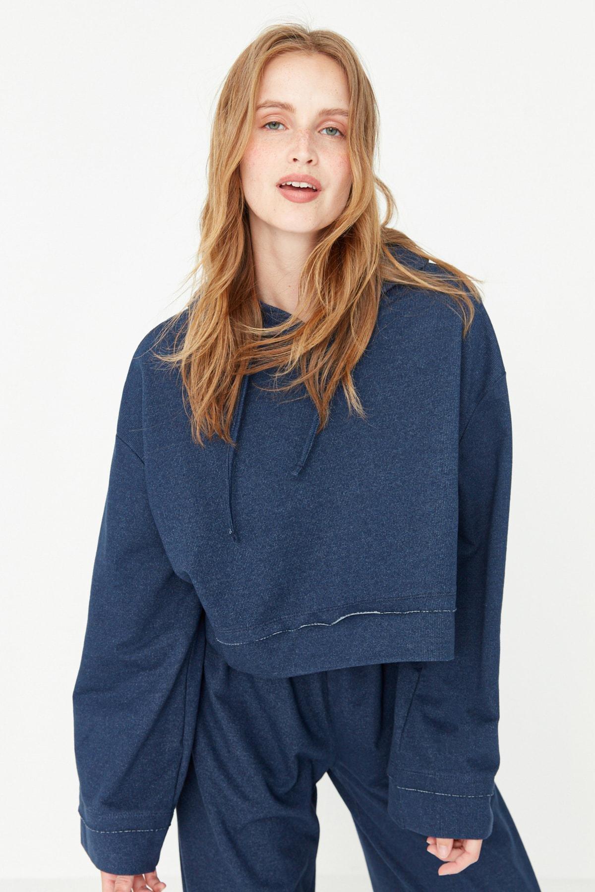 طقم بيجاما سادة، أزرق, Dark blue, large image number 3