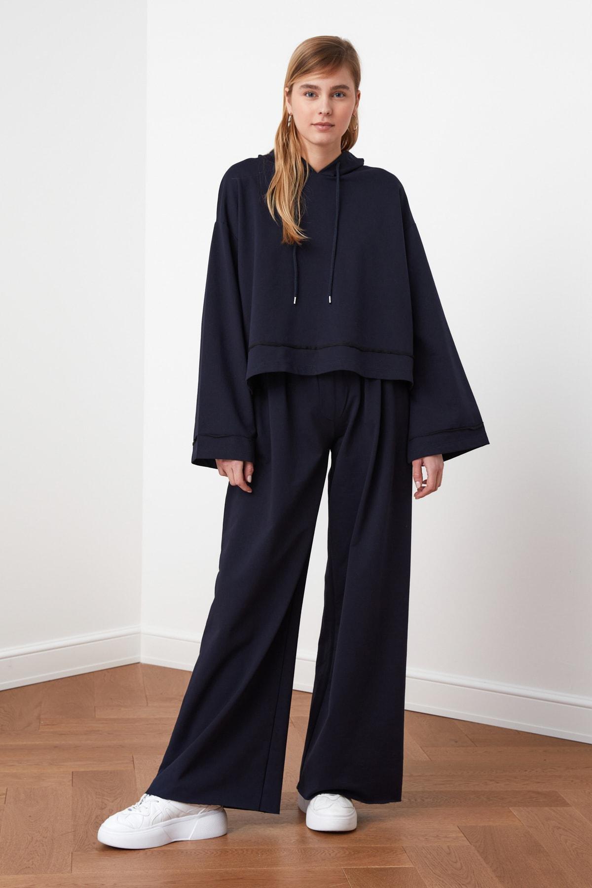 طقم بيجاما سادة، أزرق, Dark blue, large image number 6