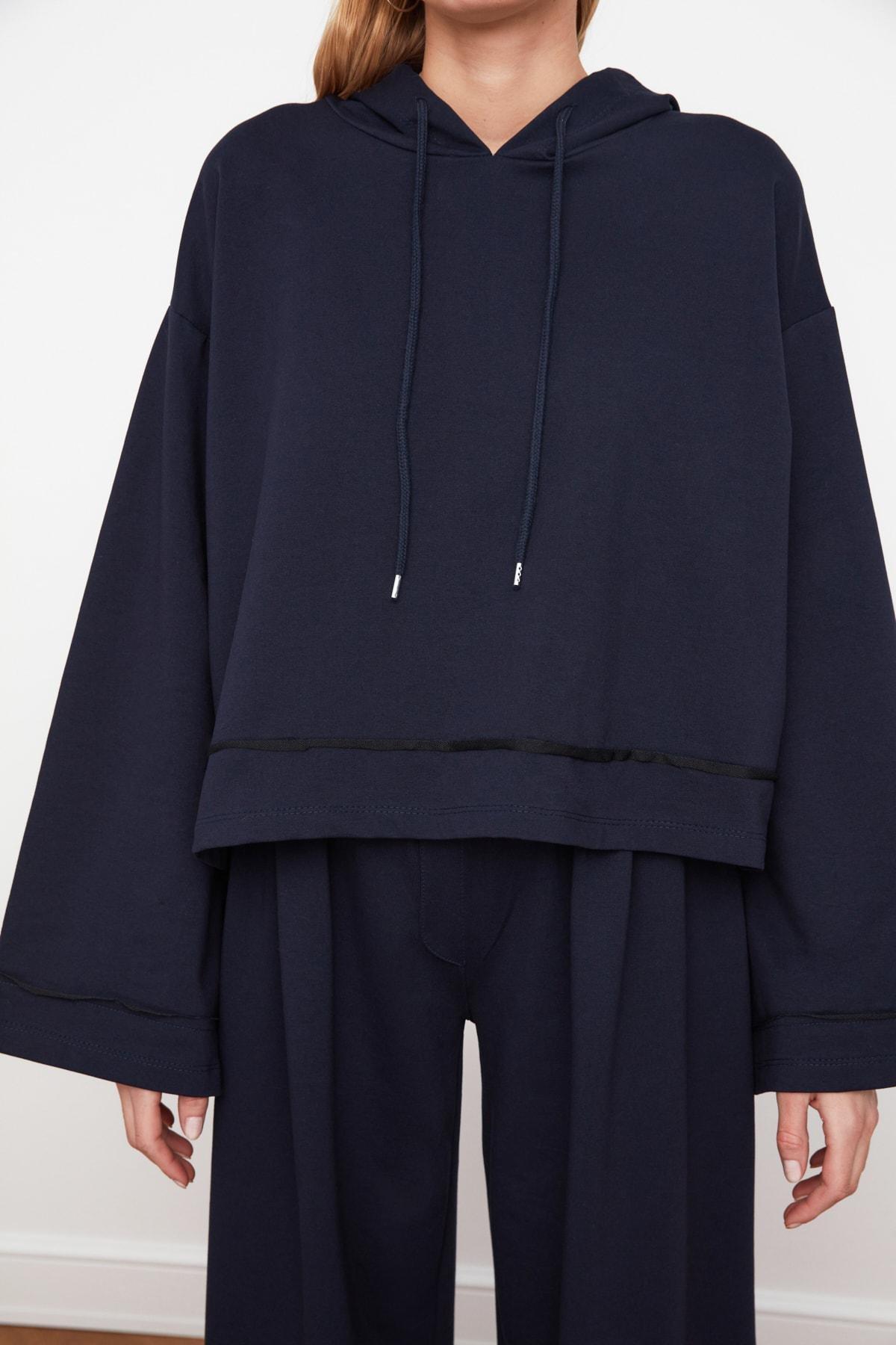 طقم بيجاما سادة، أزرق, Dark blue, large image number 7