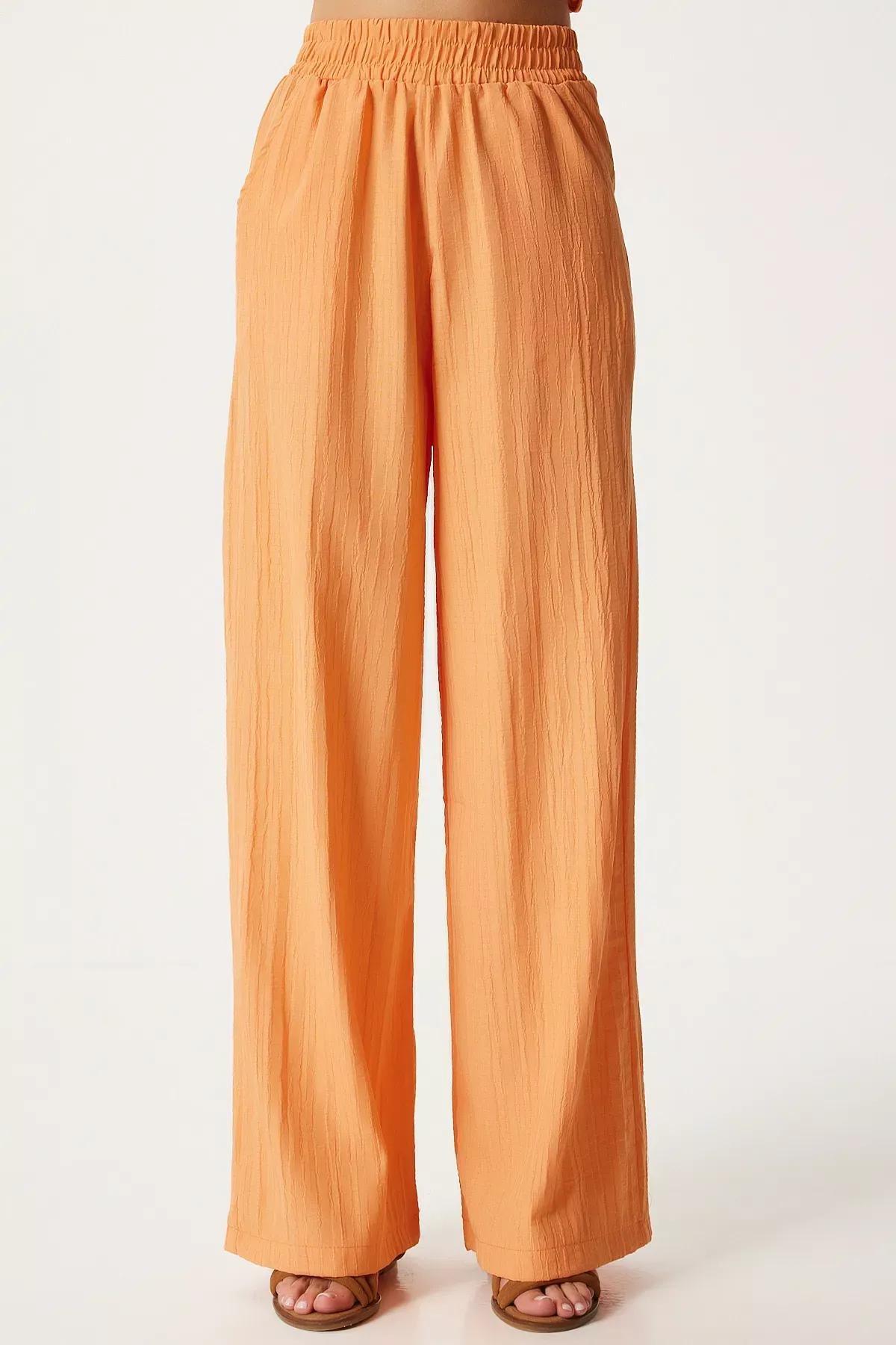 Orange belted vest palazzo suit, Orange, large image number 3