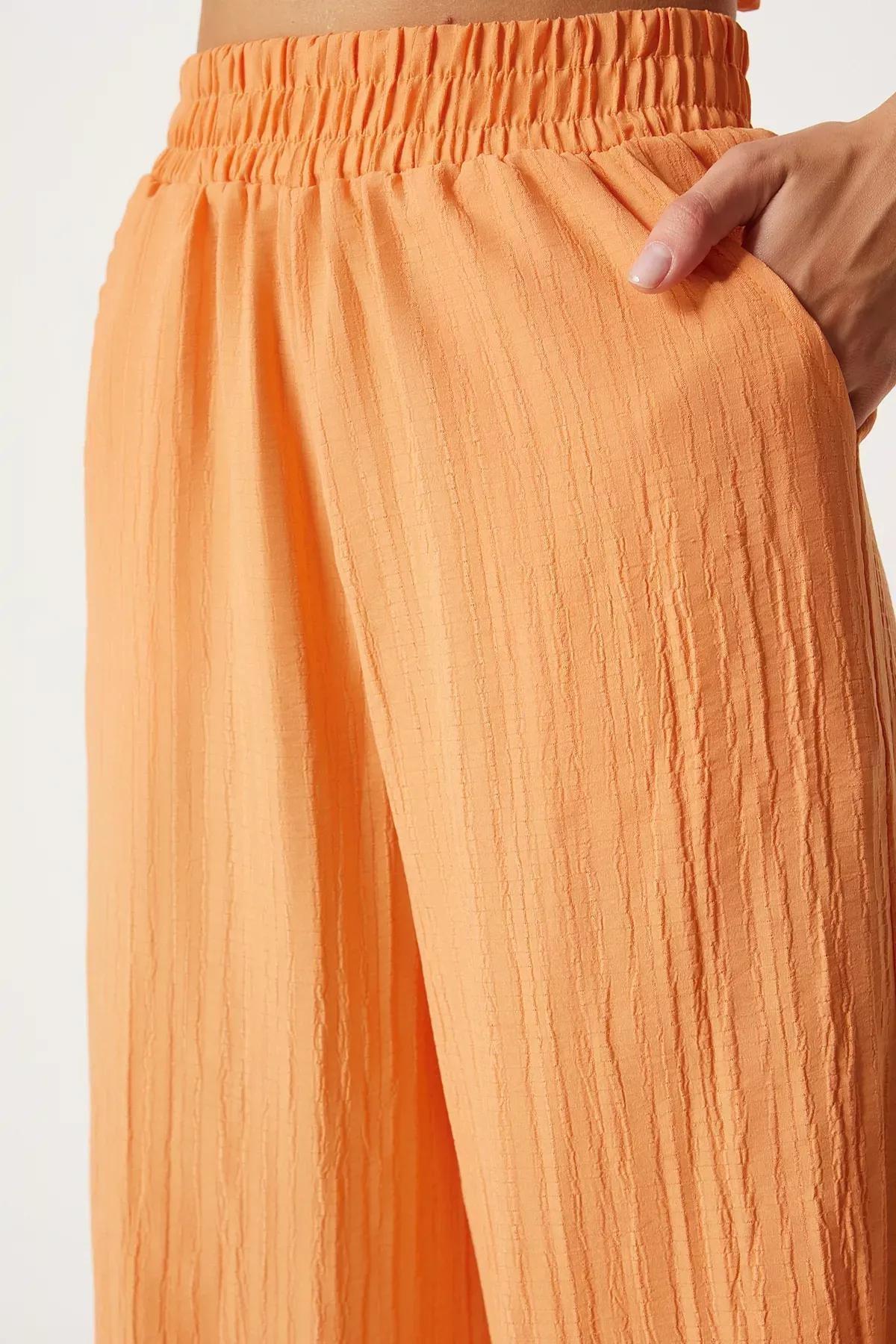 Orange belted vest palazzo suit, Orange, large image number 4