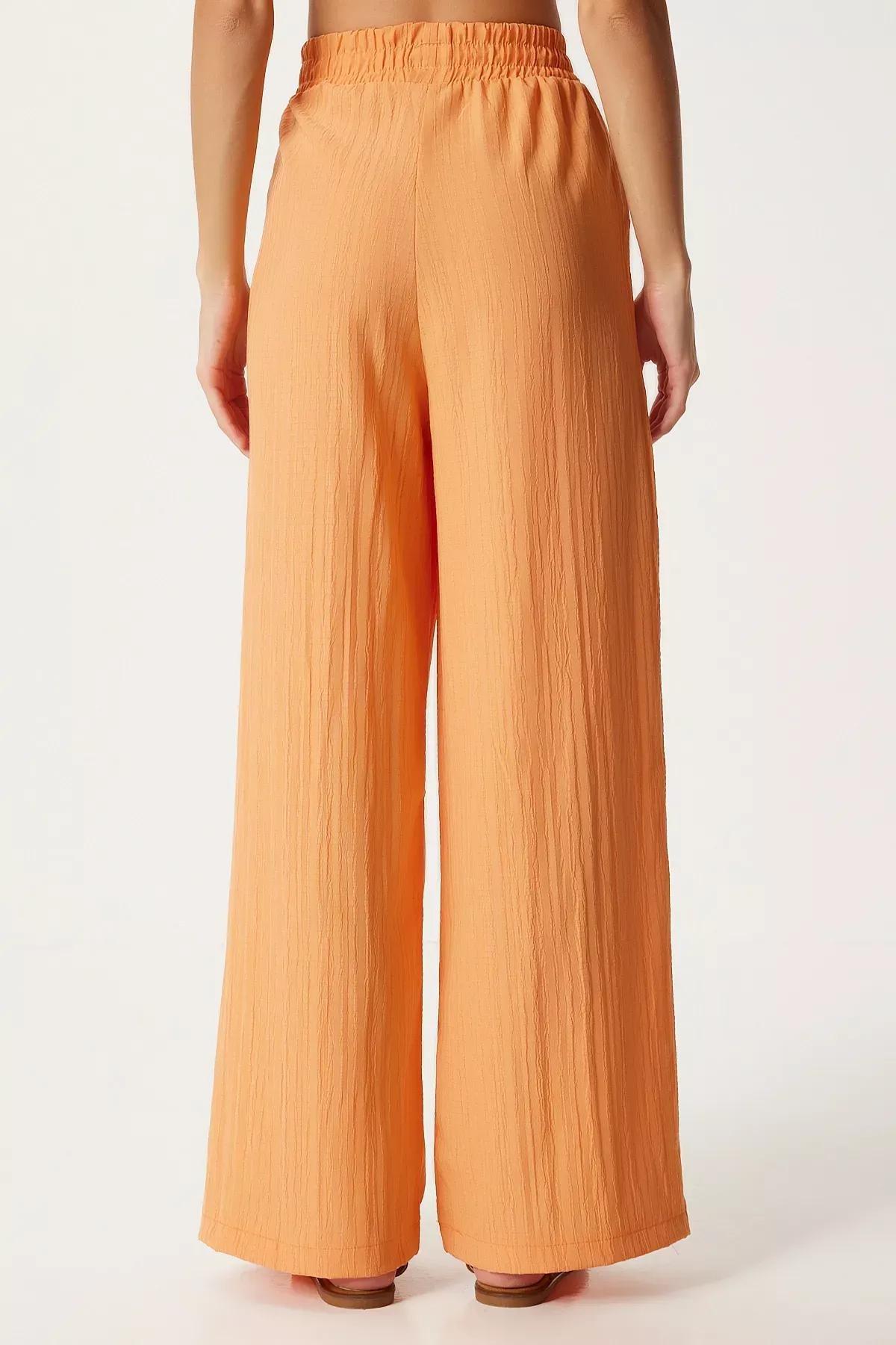 Orange belted vest palazzo suit, Orange, large image number 5