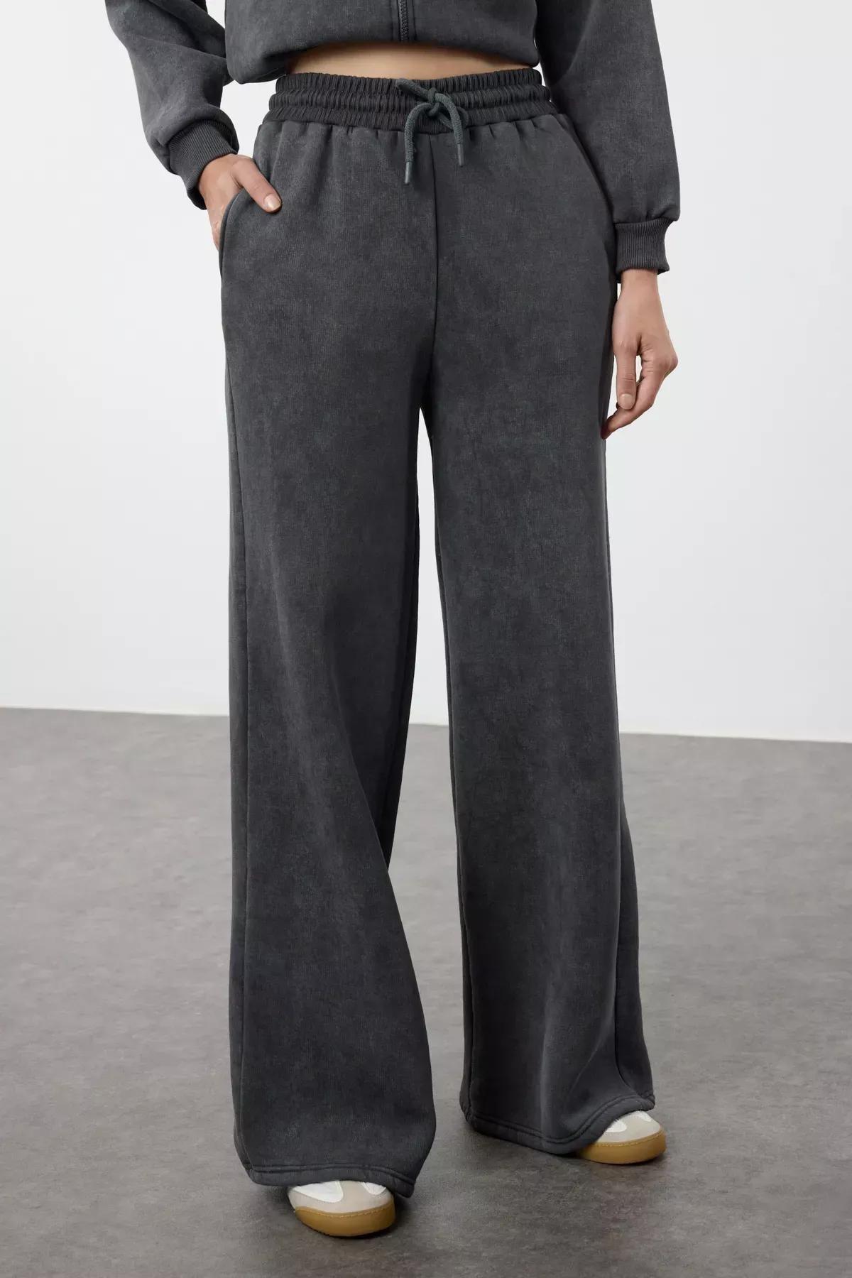 Grey Fleece Tracksuit Set of 2, Anthracite, large image number 3