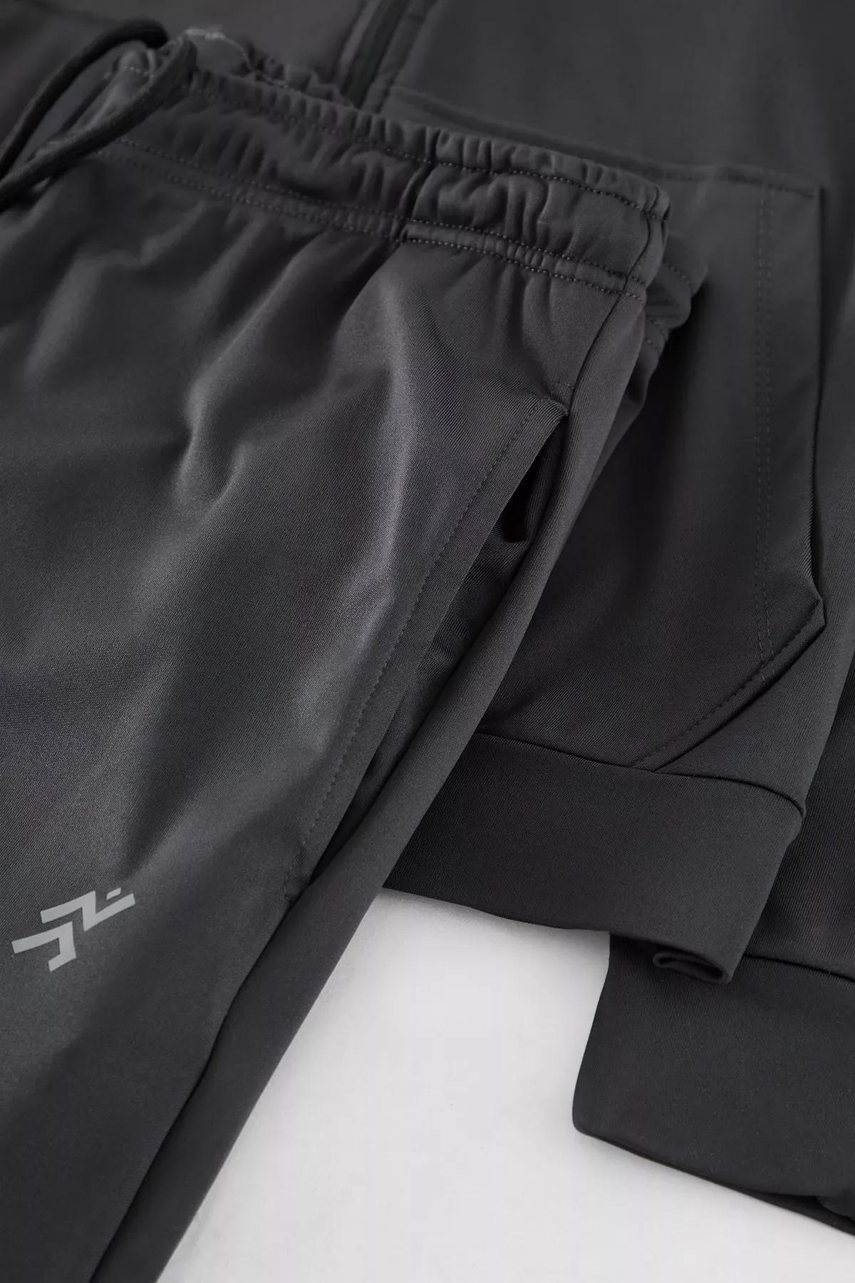 Grey-Black Regular Sports Tracksuit Set of 2, , large image number 1